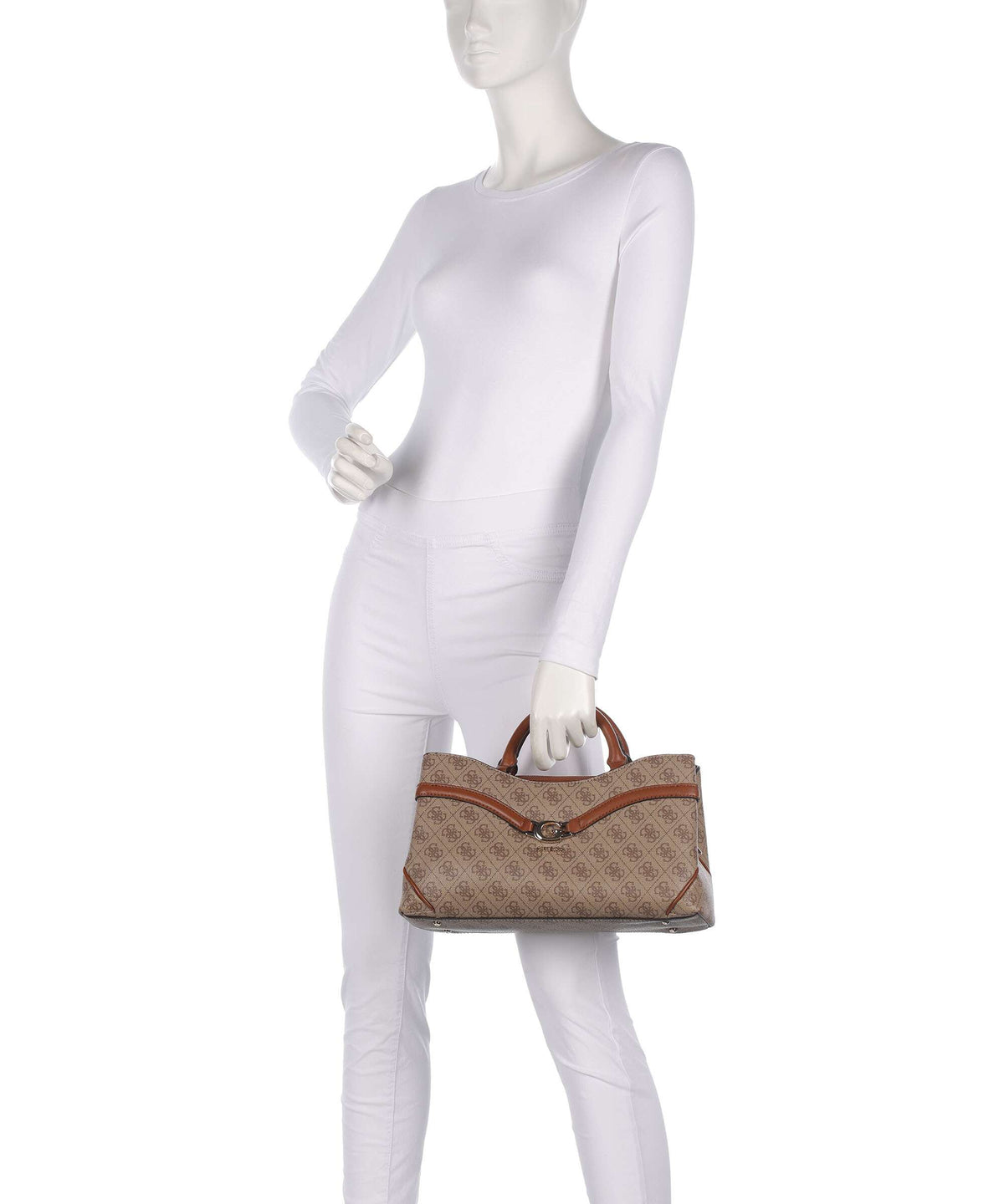 Guess Dea Handbag latte logo