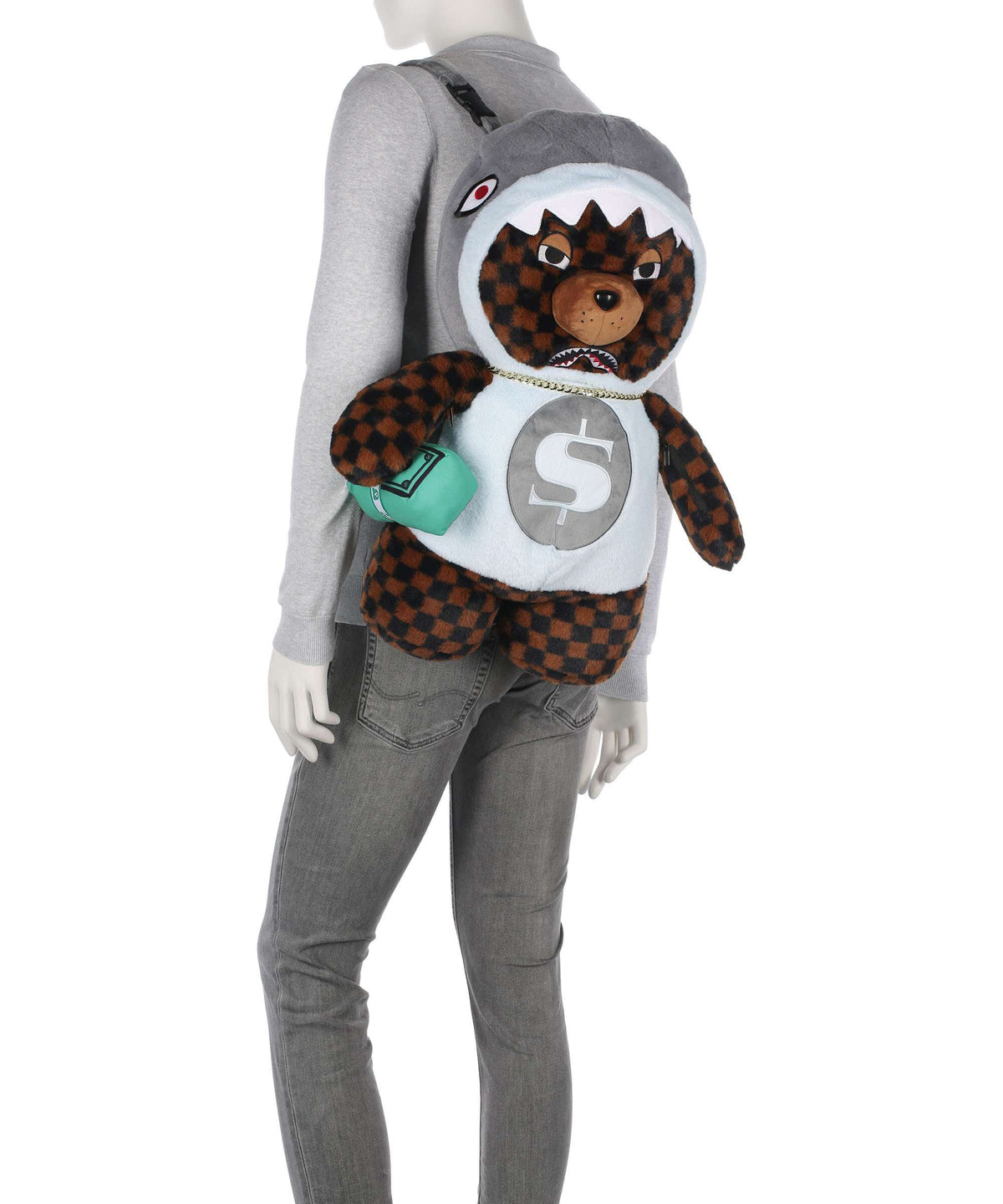Sprayground Money Bear in Shark Costume Backpack multicolour