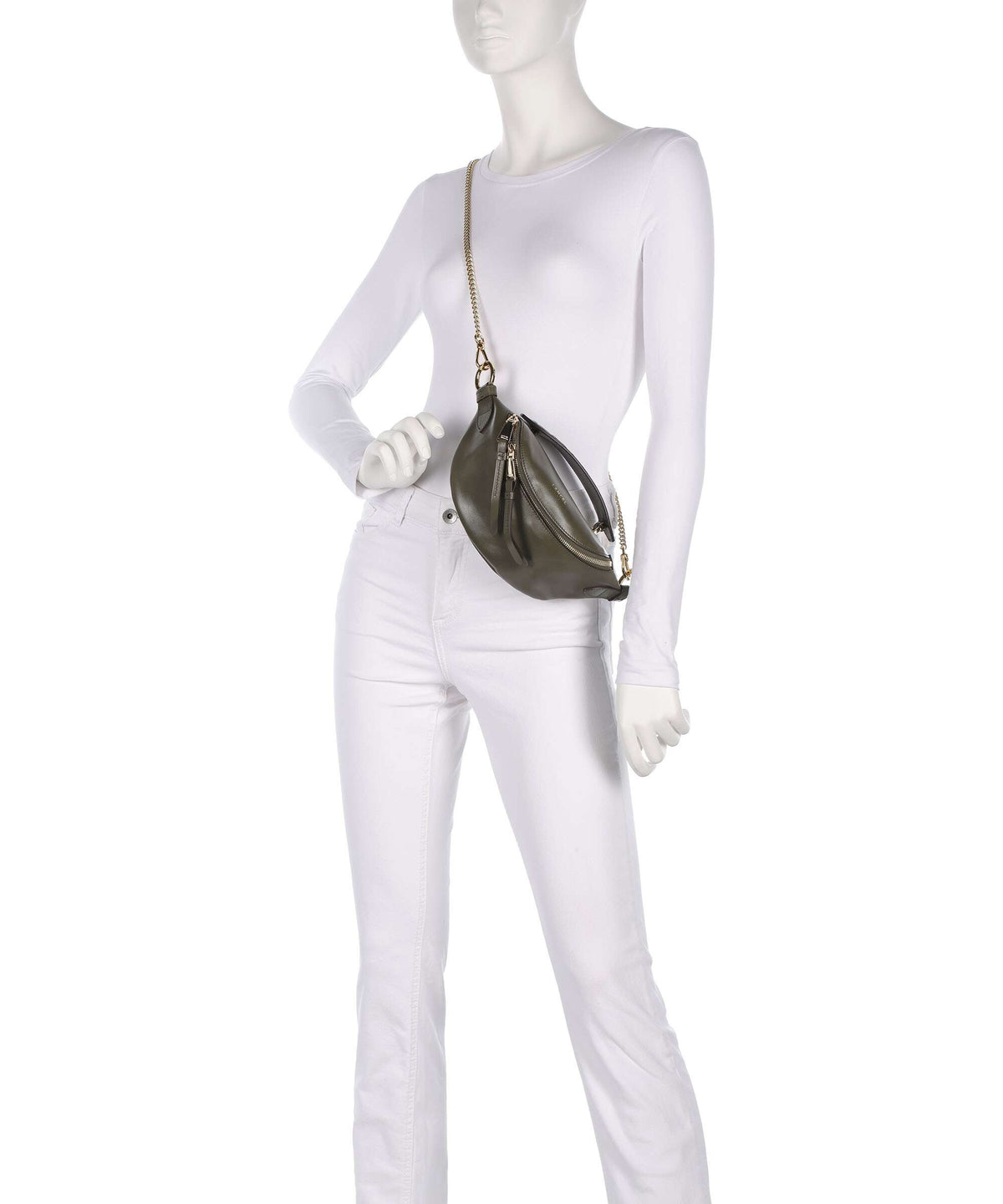 Lancel Origami Mini Crossbody bag dark khaki