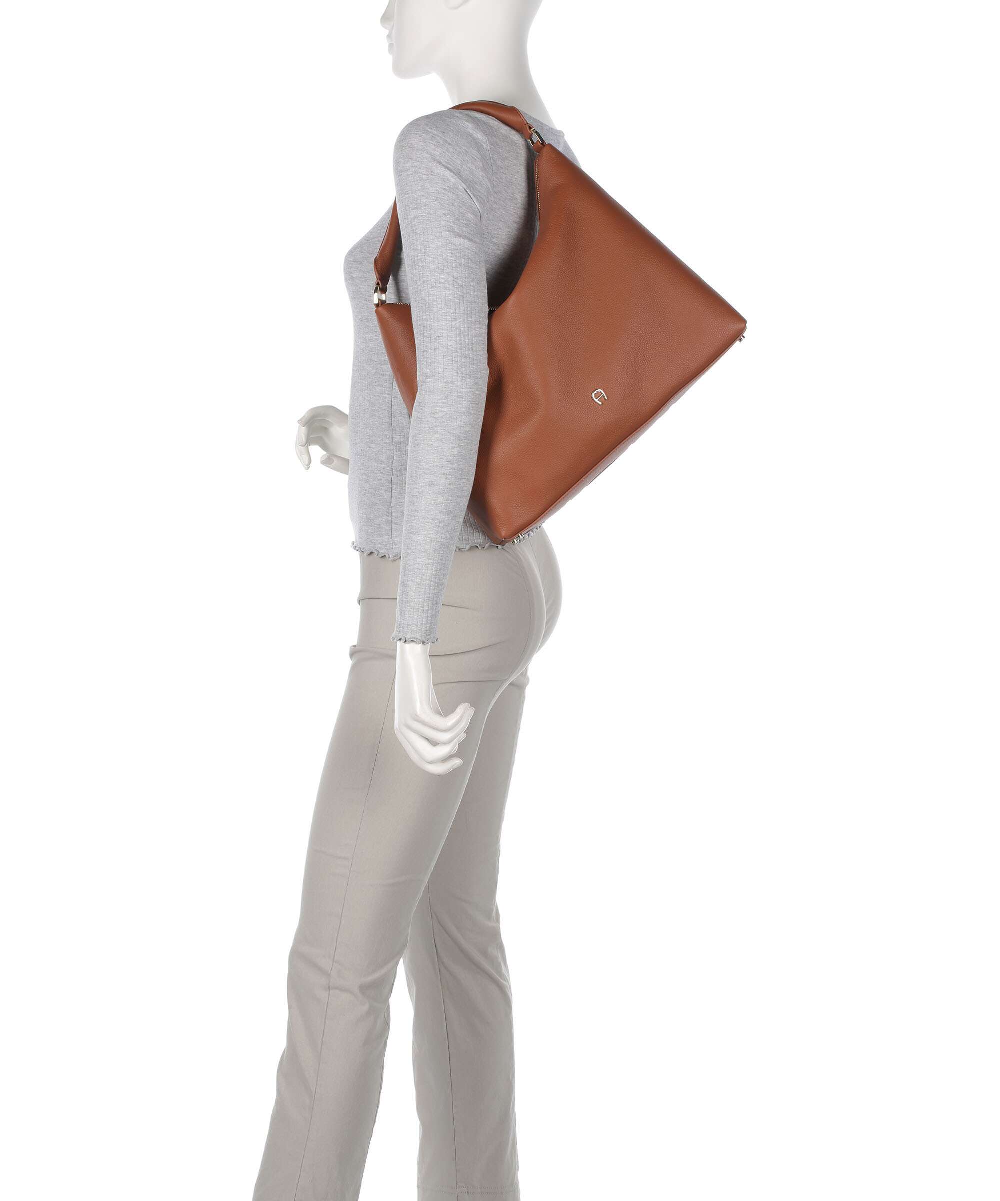 Aigner Zita M Hobo bag cognac brown