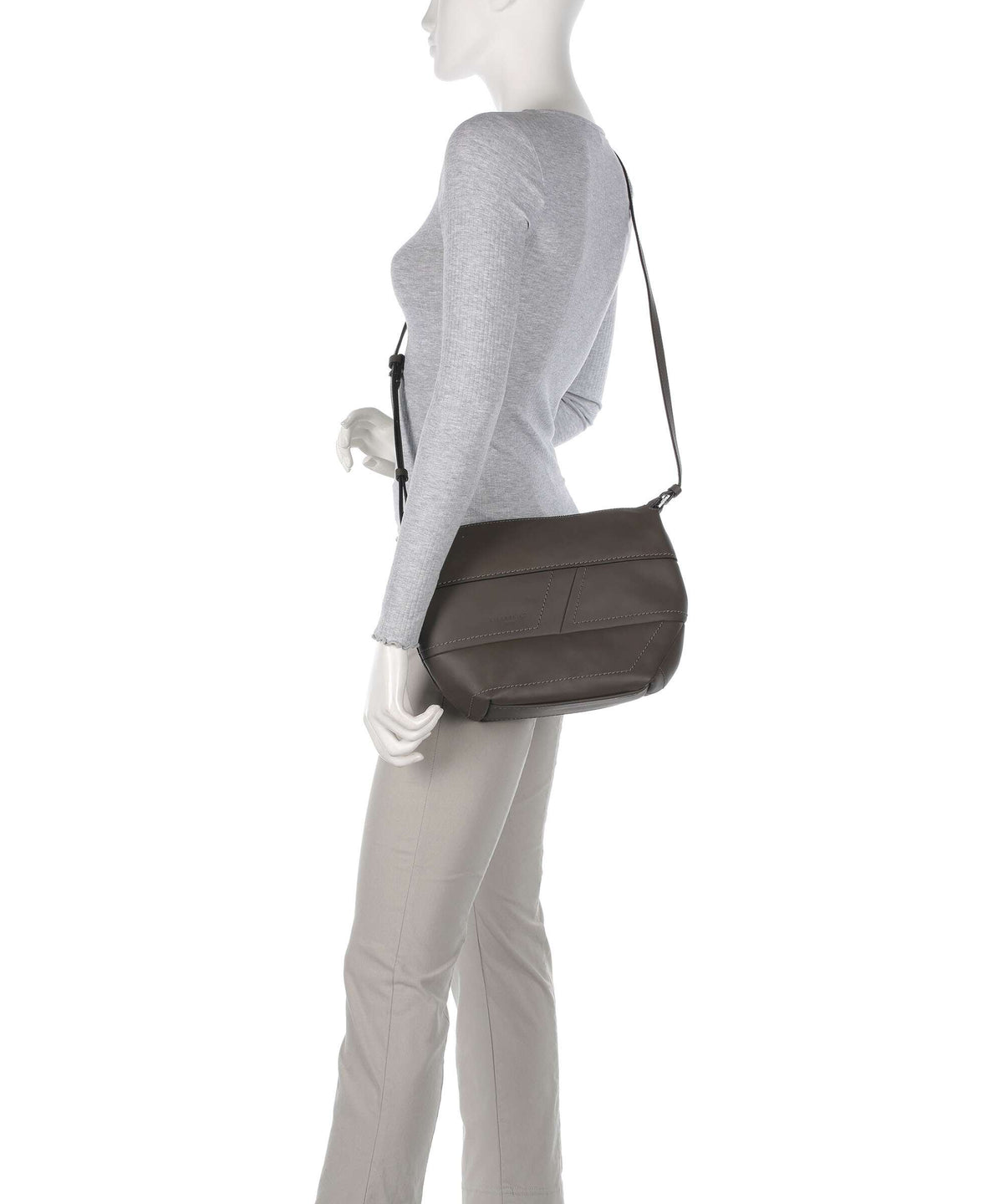 Liebeskind Edda Calf Optic S Crossbody bag dark grigio