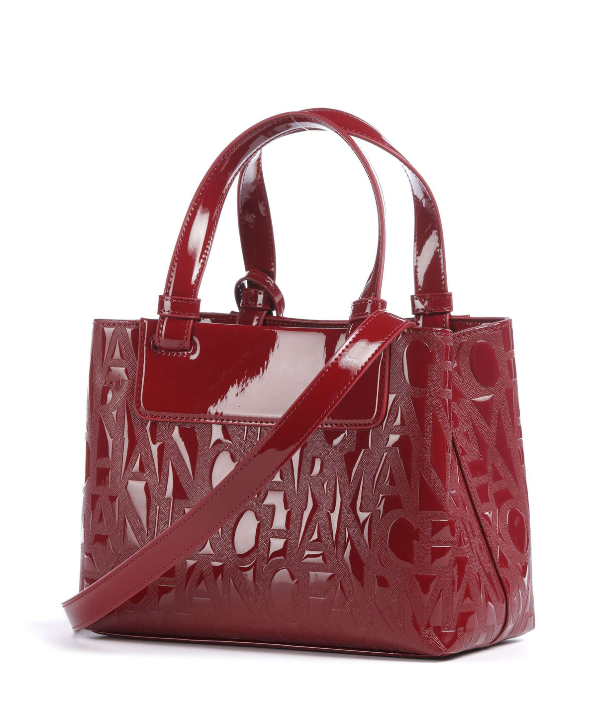 Armani Exchange Liz Patent S Handbag red dahlia