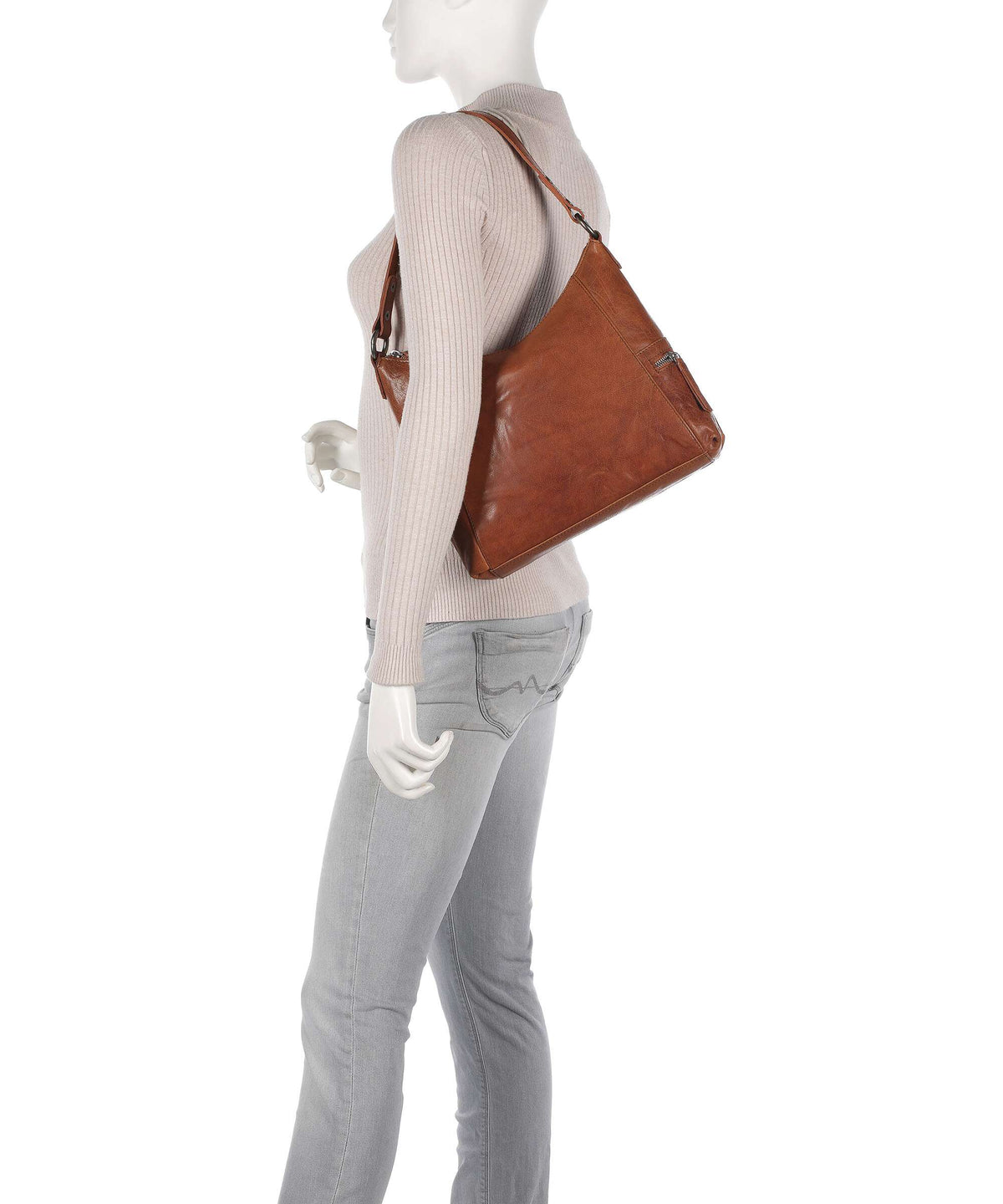 Spikes & Sparrow Bronco Hobo bag brandy