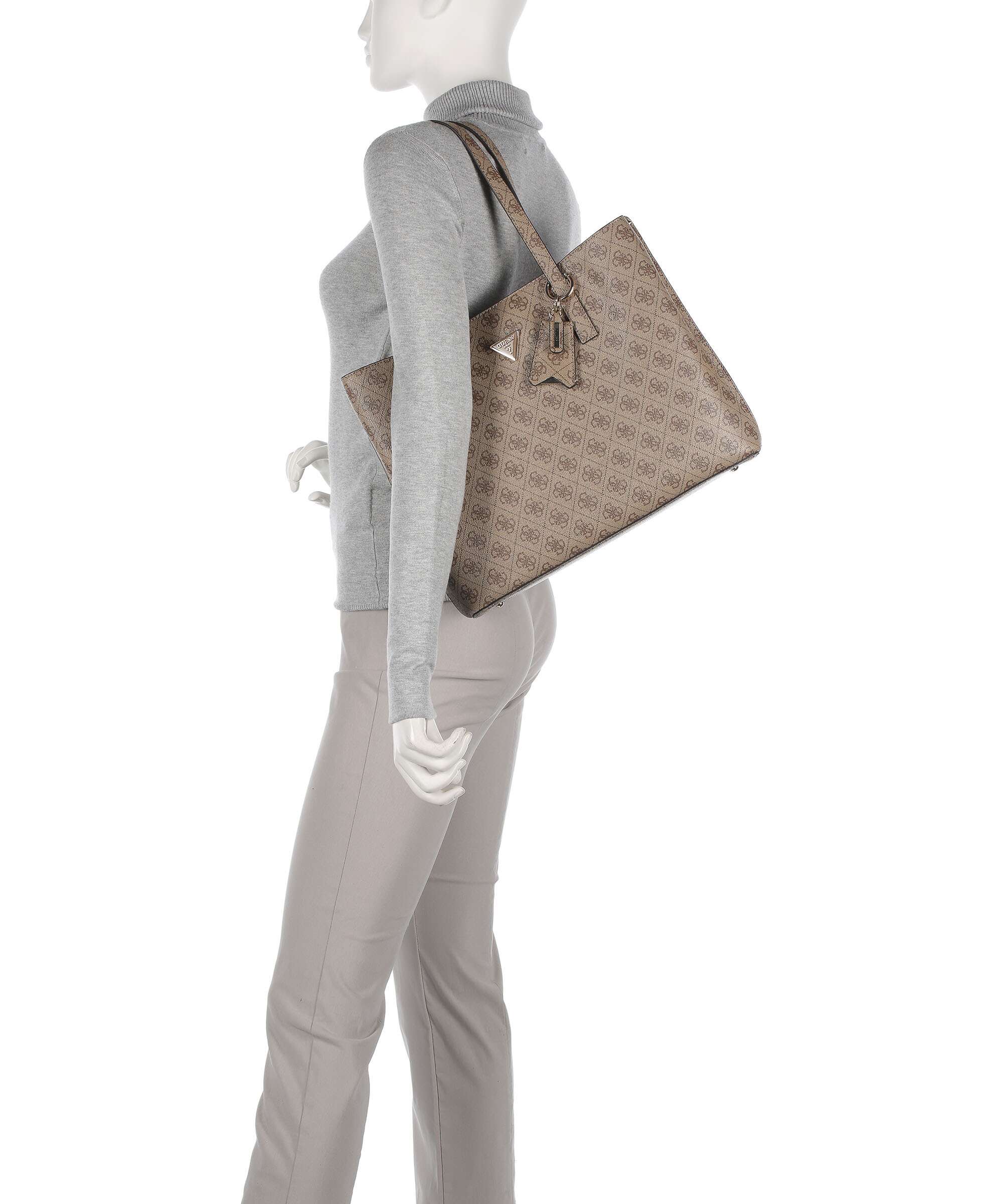 Guess Meridian Tote bag latte logo