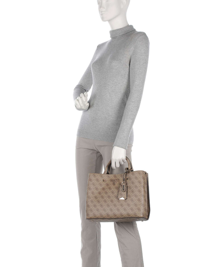 Guess Meridian Handbag latte logo