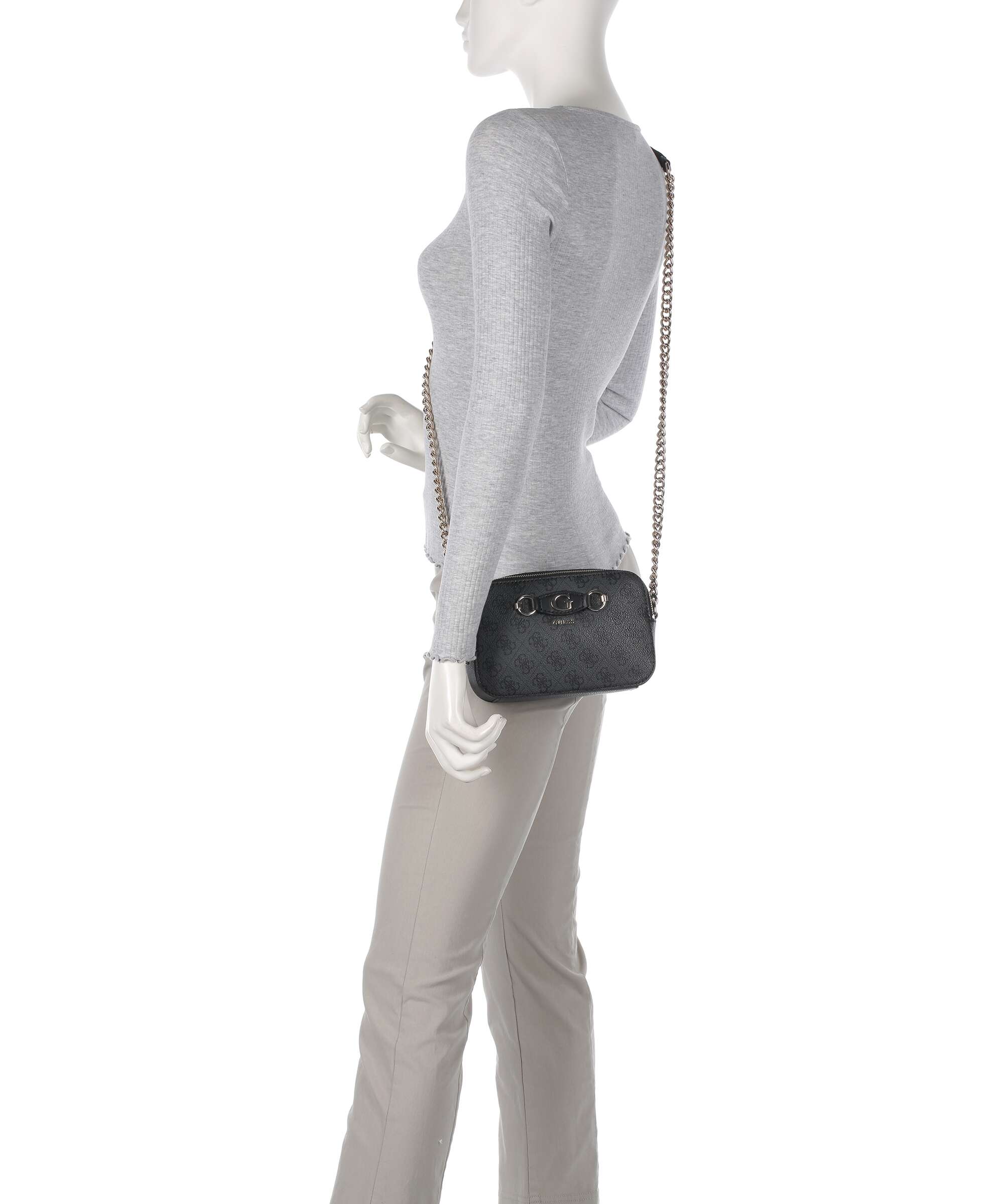 Guess Izzy Crossbody bag coal logo