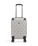 Guess Berta 4G Logo 4-kolesový kufor dark taupe logo