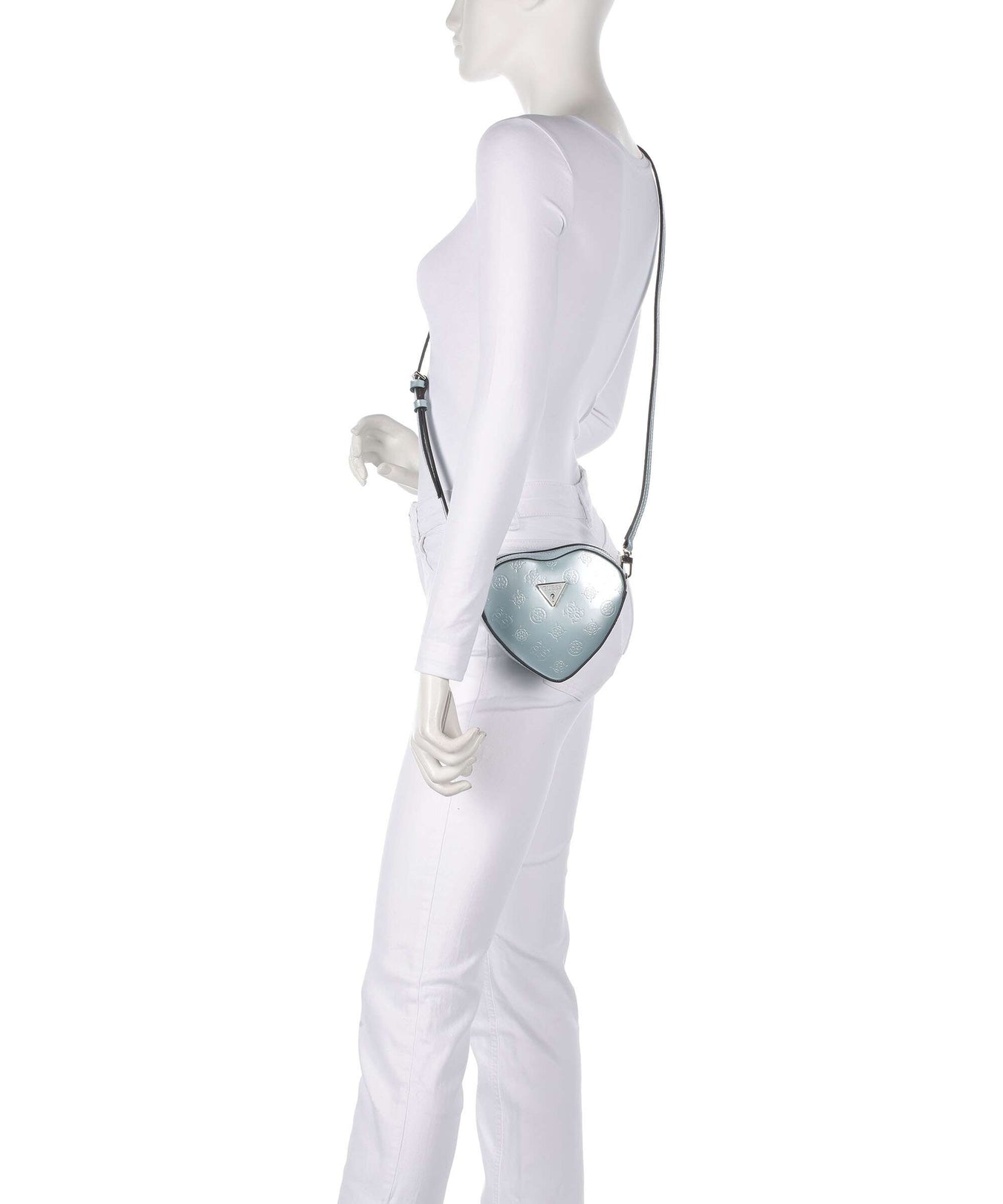 Guess Arnela Crossbody bag powder blue logo