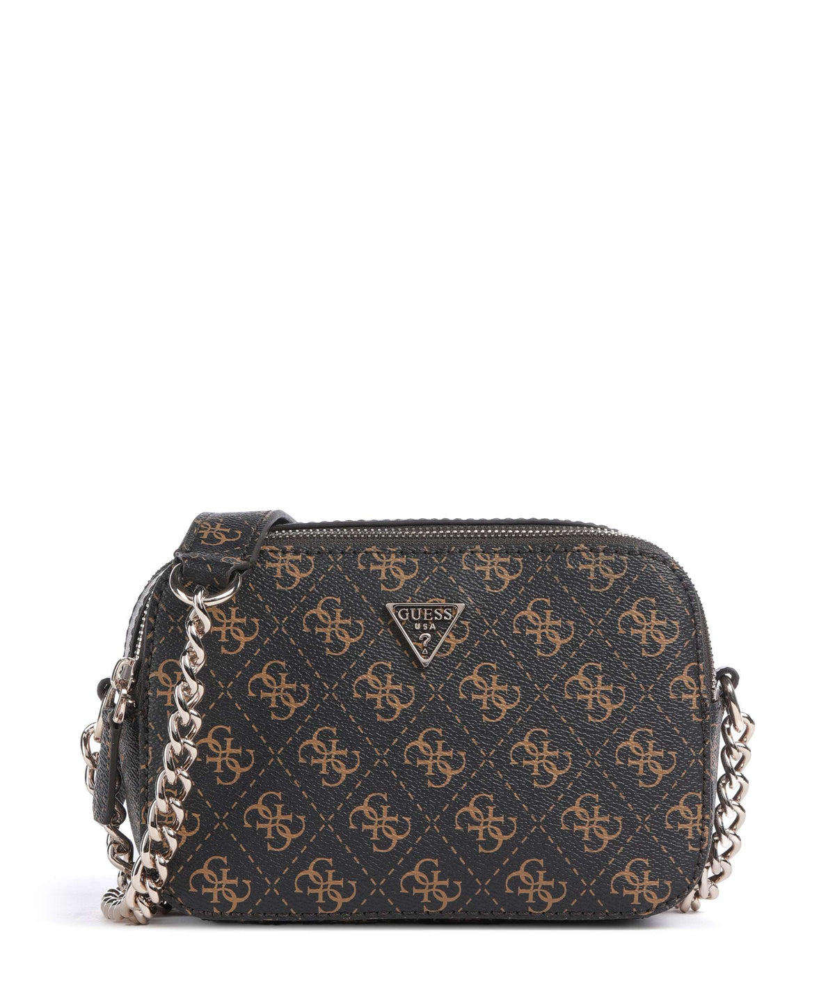Guess Noelle Q Logo Crossbody bag brown logo