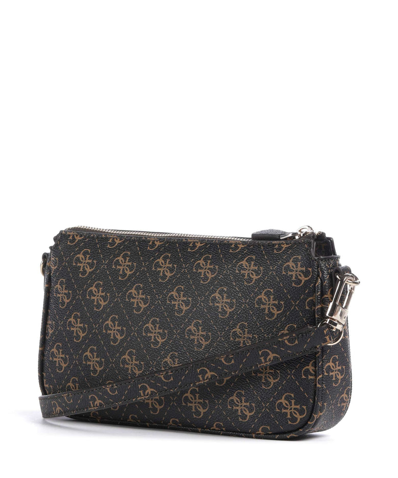 Guess Noelle Q Logo Shoulder bag brown logo