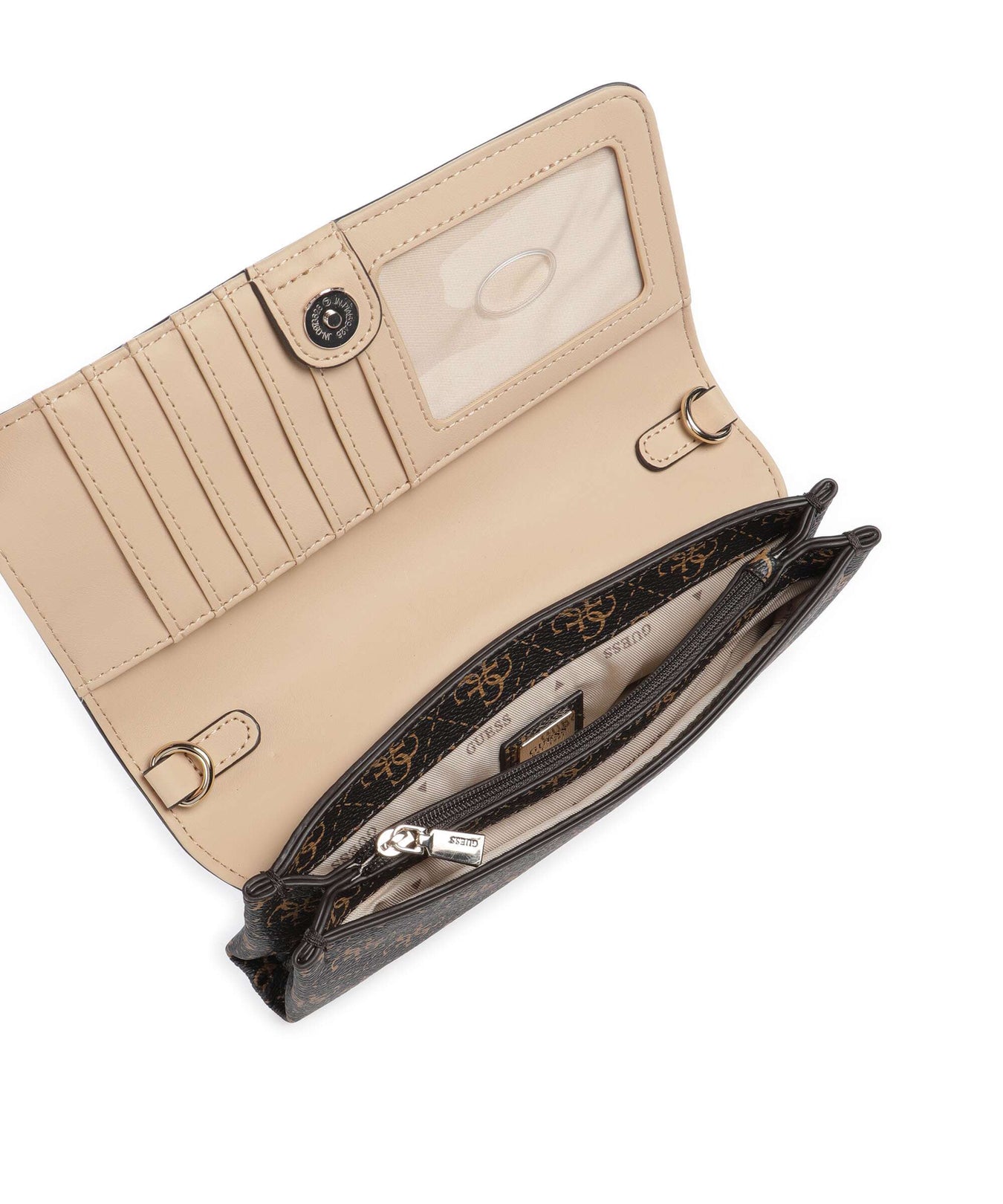 Guess Noelle Q Logo Wallet brown logo