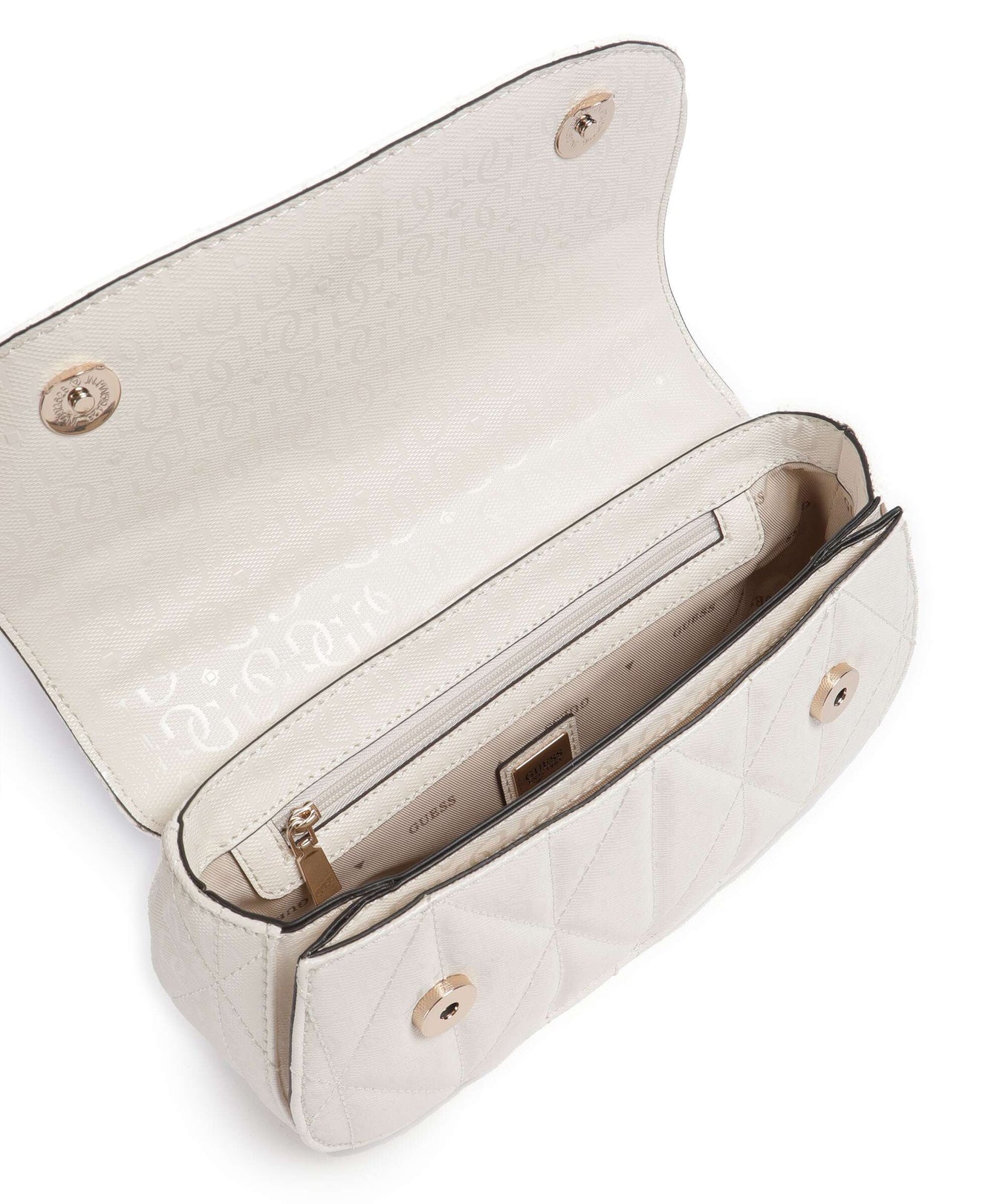 Guess Aldina G-Shine Handbag offwhite