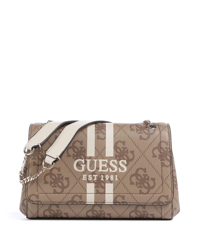 Guess Noelle 4G Logo Shoulder bag latte logo