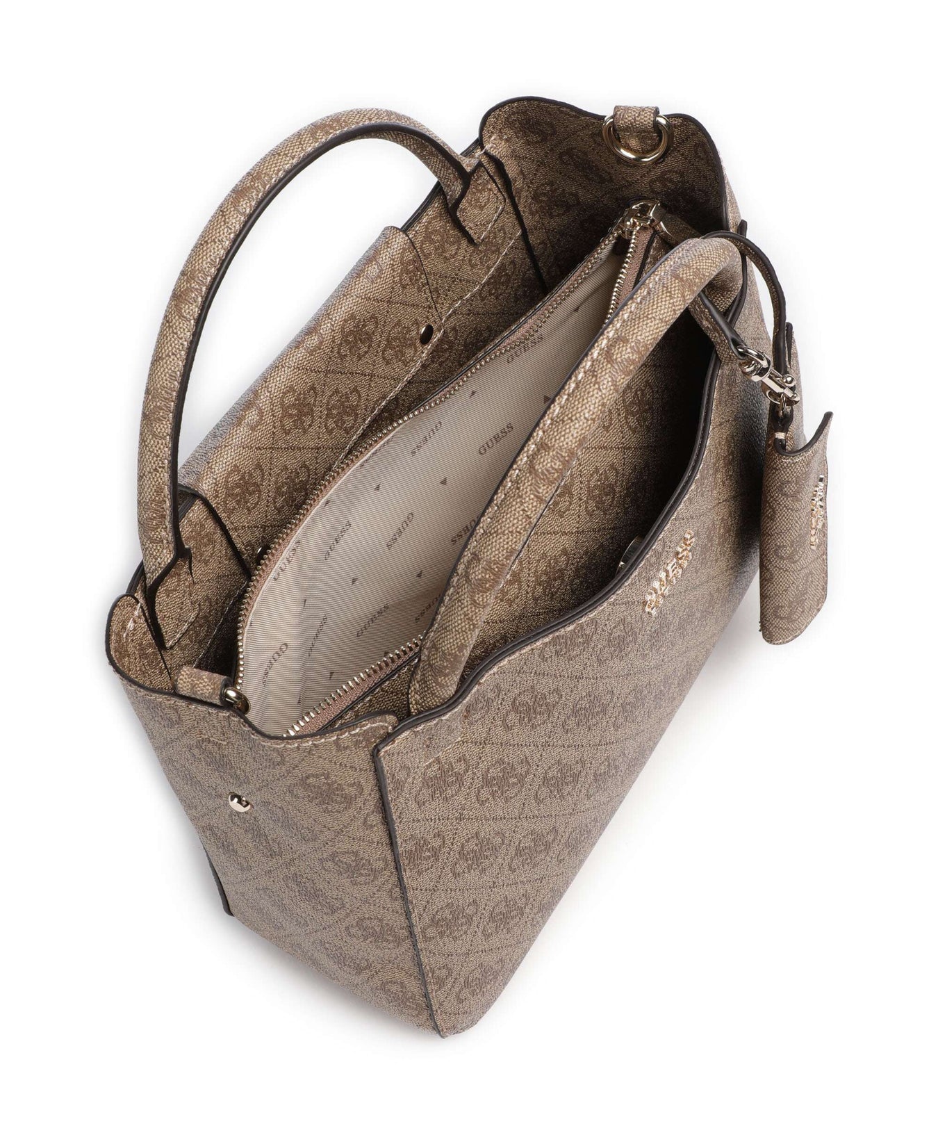 Guess Brenton Handbag latte logo