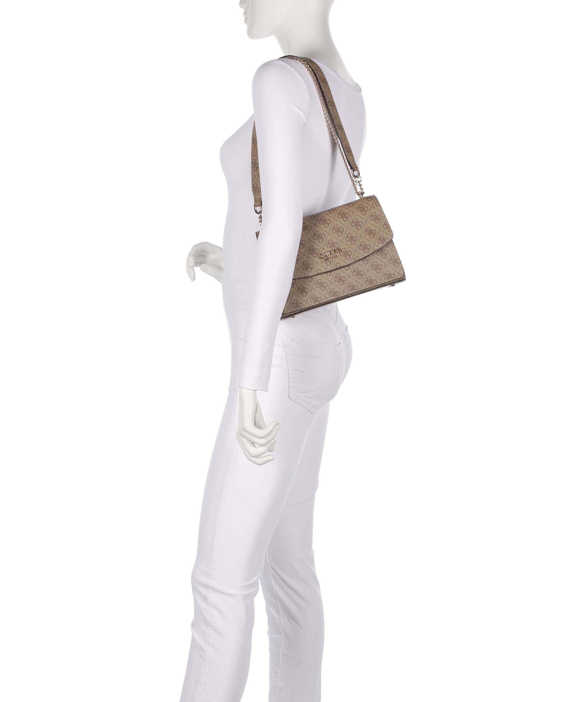 Guess Calista Shoulder bag latte logo
