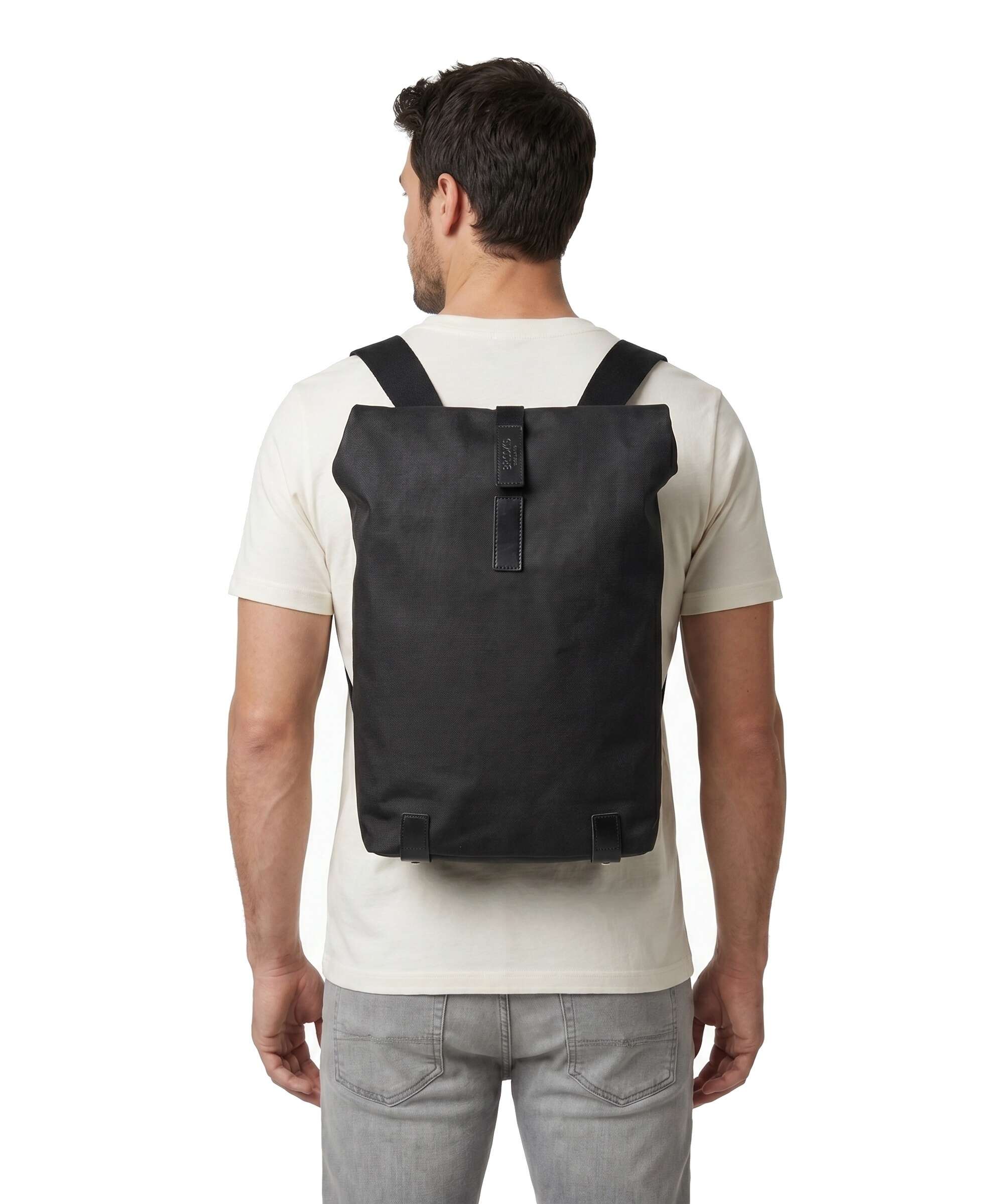 Brooks England Pickwick Cotton Canvas Small Rolltop backpack black