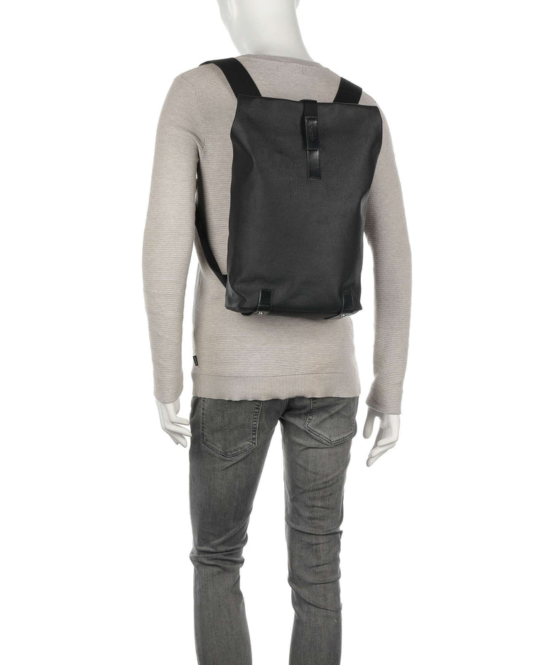 Brooks England Pickwick Cotton Canvas Small Rolltop backpack black