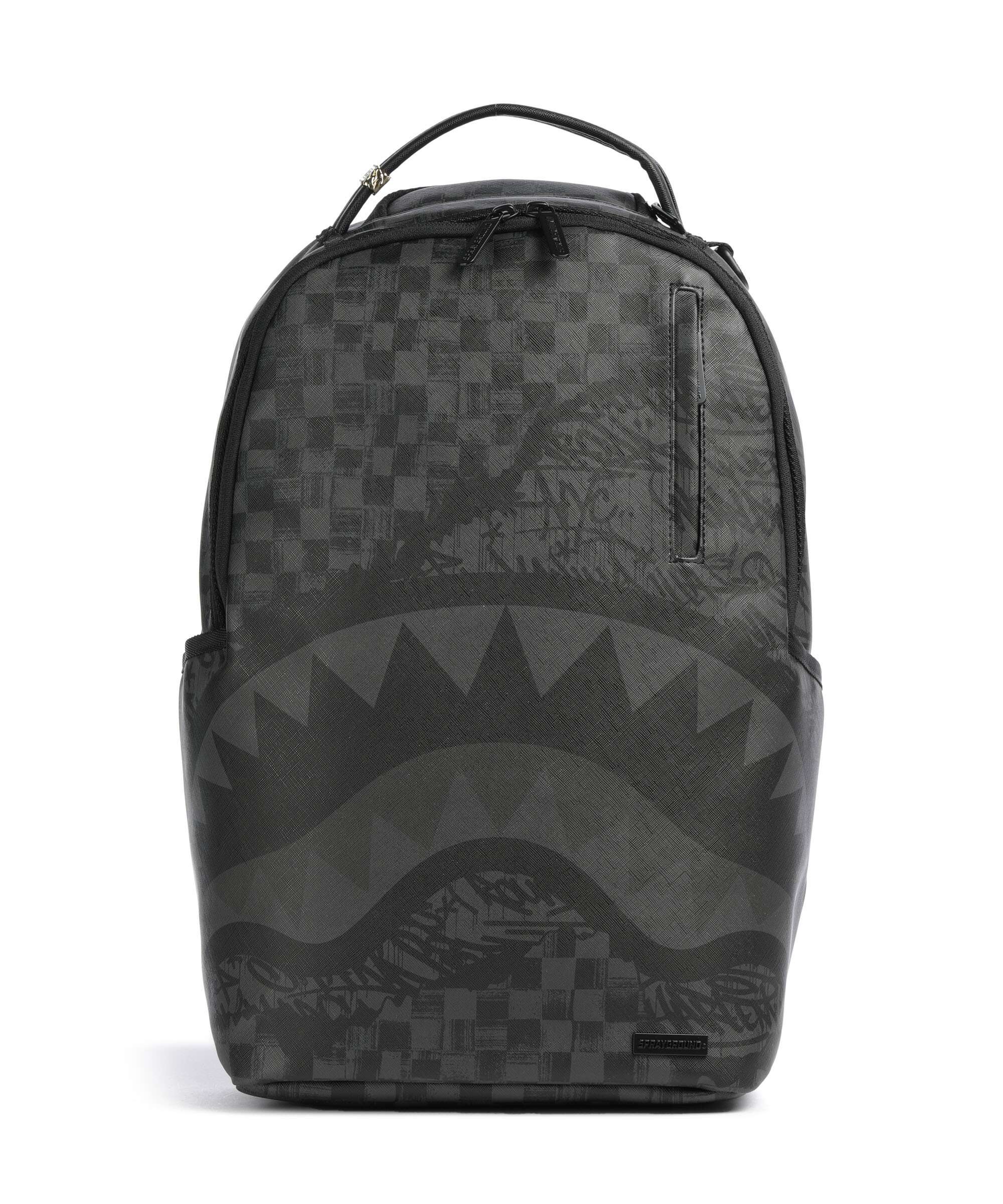 Sprayground Torn Graff Check Backpack black