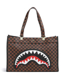 Sprayground Sawtooth Sharks in Paris Shopper brown