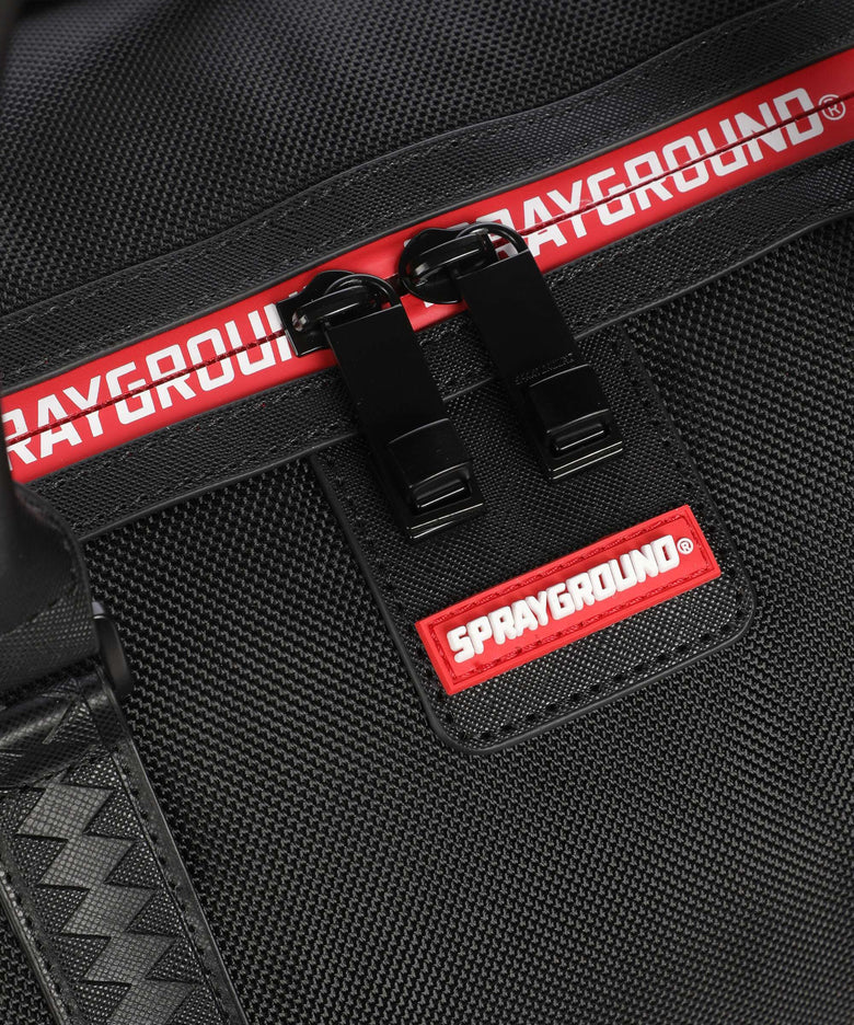 Sprayground Printed Zipper Shark Weekend bag black