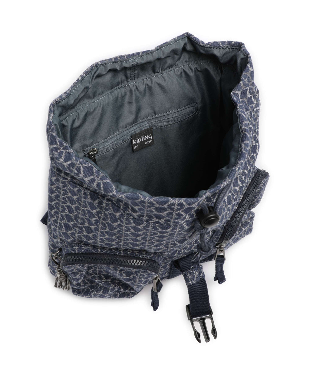 Kipling Denim Love Anto S Backpack signature denim