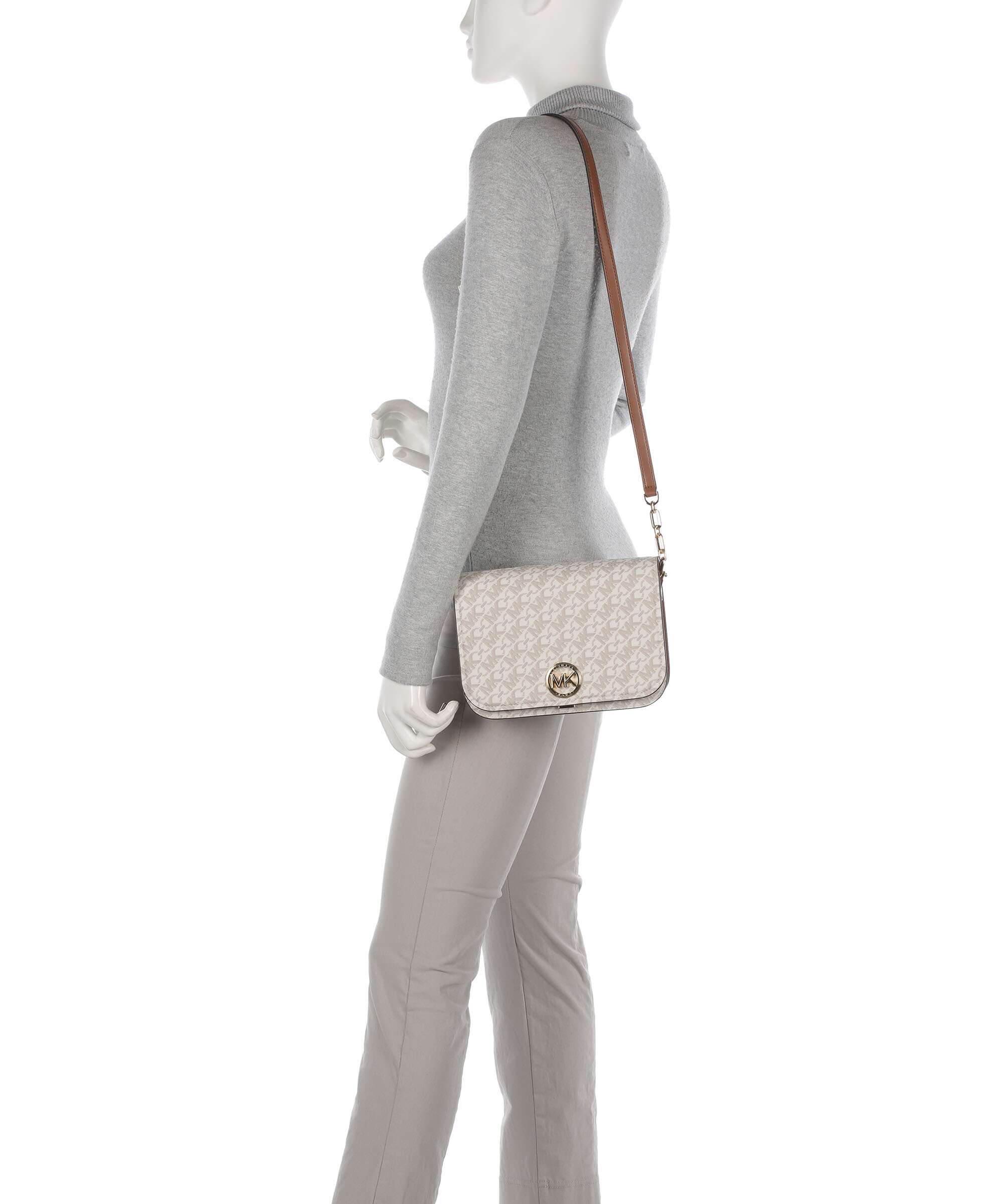 Michael Kors Delancey Crossbody bag vanilla/luggage