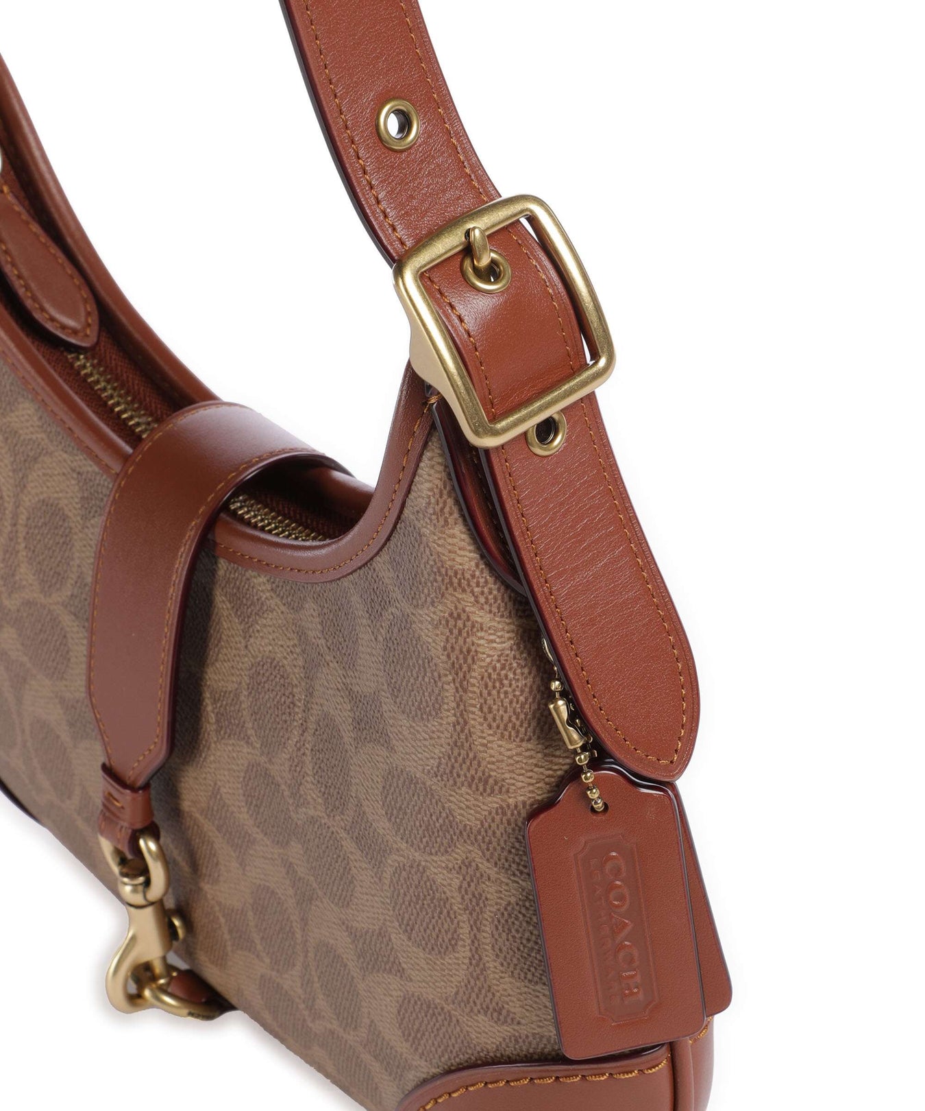 Coach Hamptons Signature Shoulder bag tan caramel