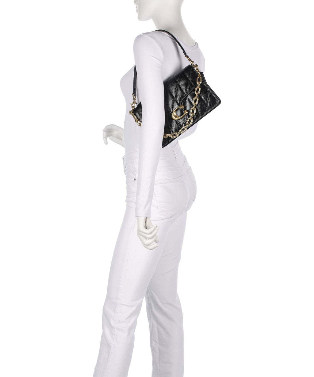 Coach Tabby Quilted Glazed Shoulder bag black