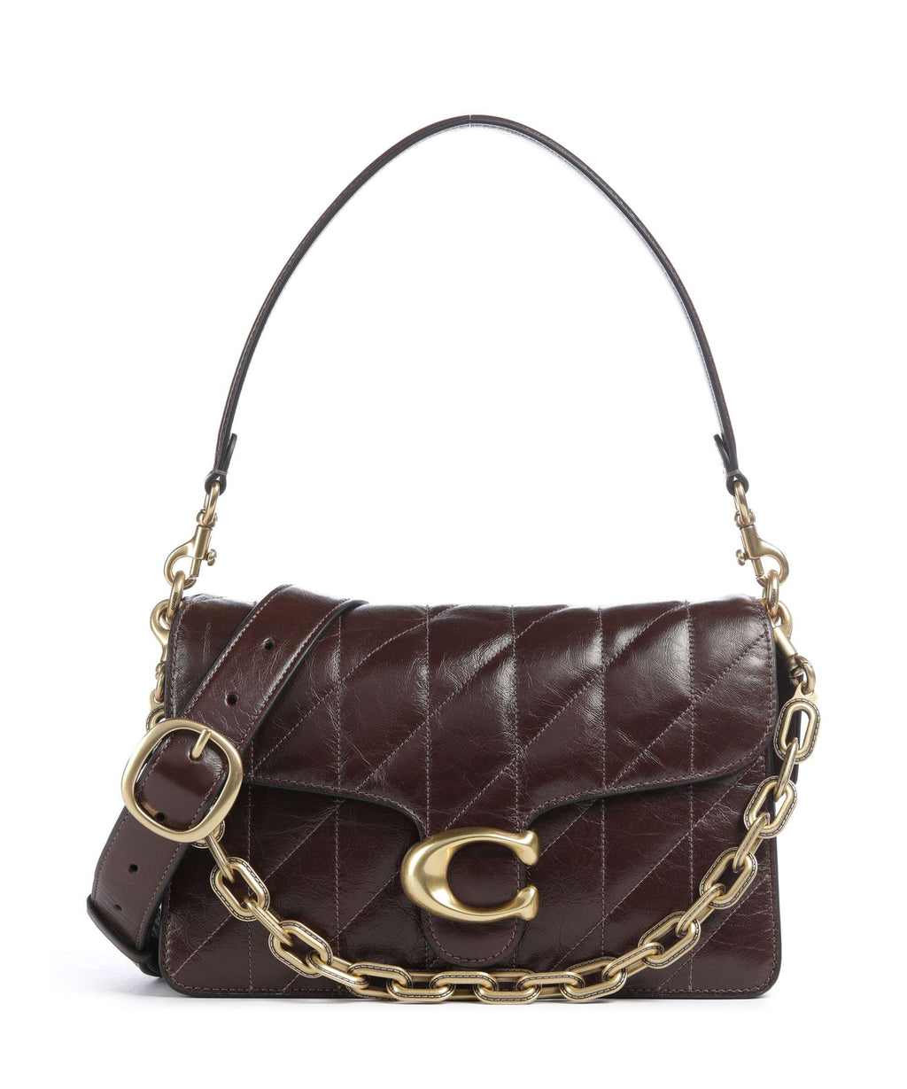 Coach Tabby Quilted Glazed Shoulder bag maple