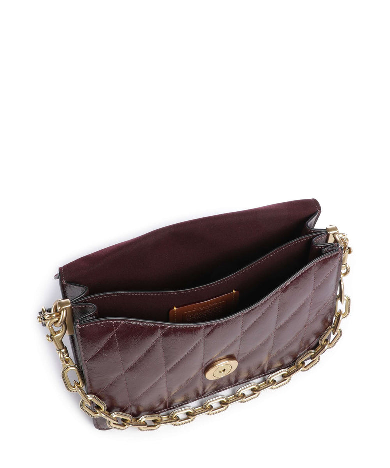 Coach Tabby Quilted Glazed Shoulder bag black currant