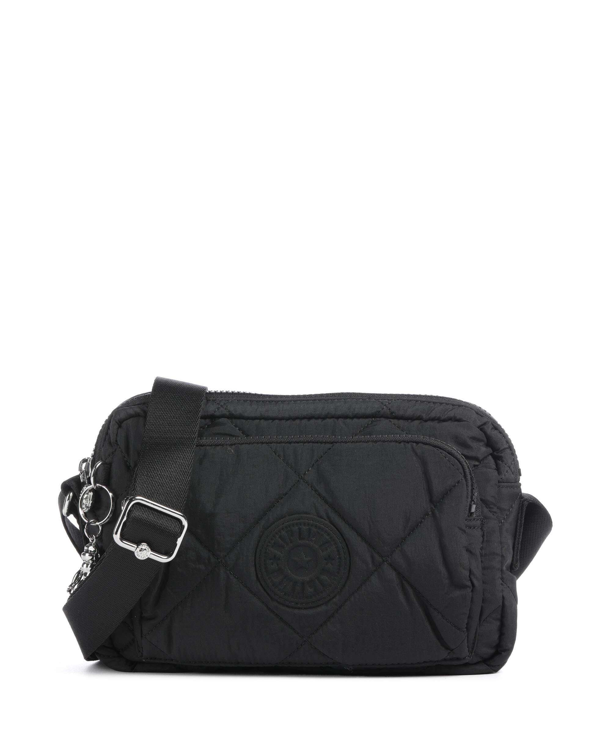 Kipling Crinkled Quilt Abanu M Zip Crossbody bag cosmic black