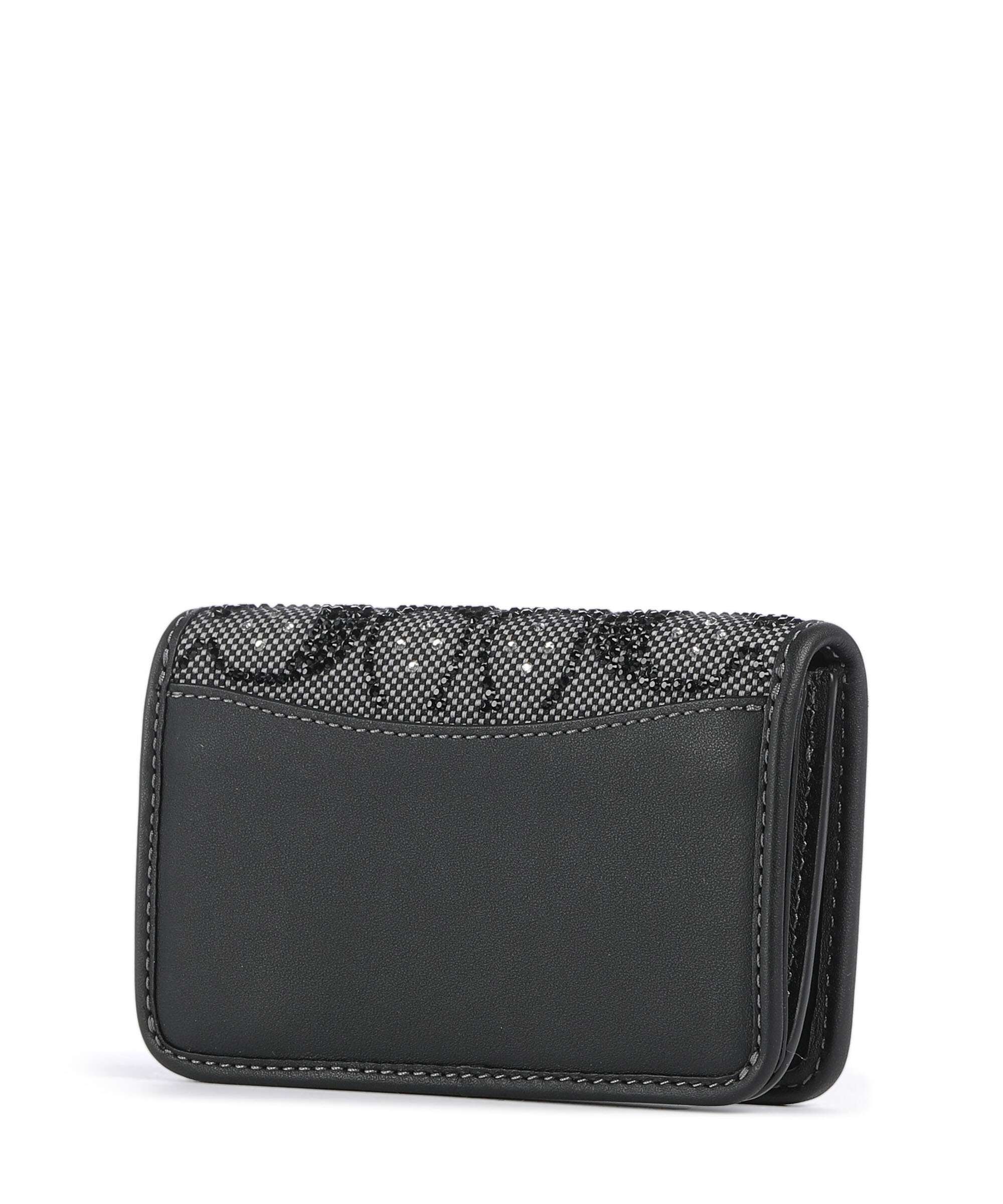 Coach Essential Crystal Signature Jacquard Wallet black