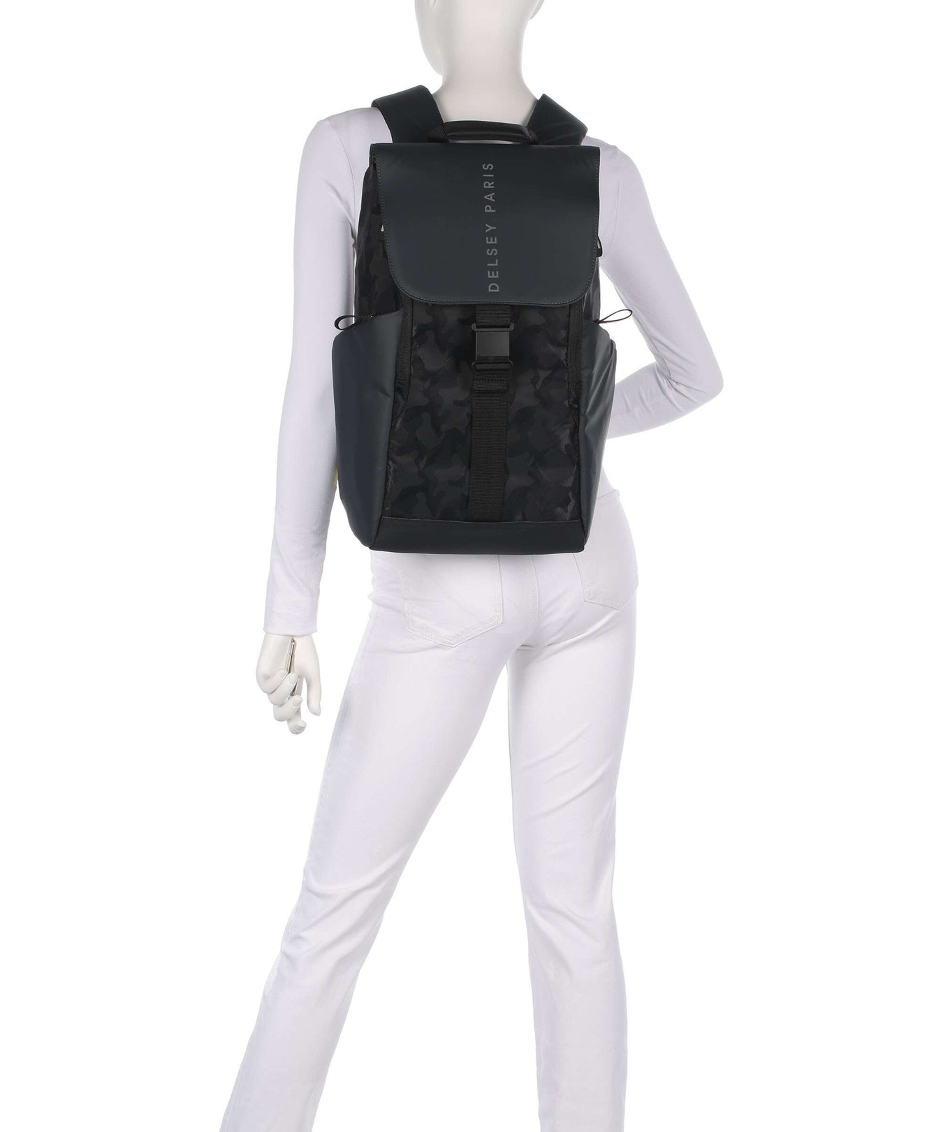 Delsey Paris Securflap Backpack schwarz tarnung