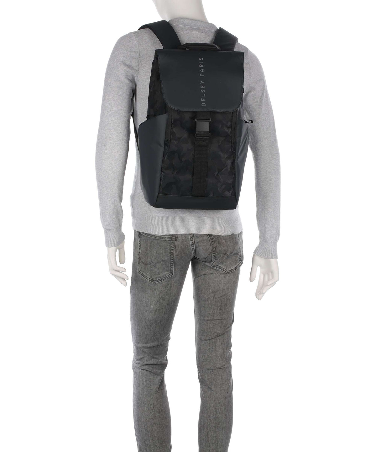 Delsey Paris Securflap Backpack schwarz tarnung