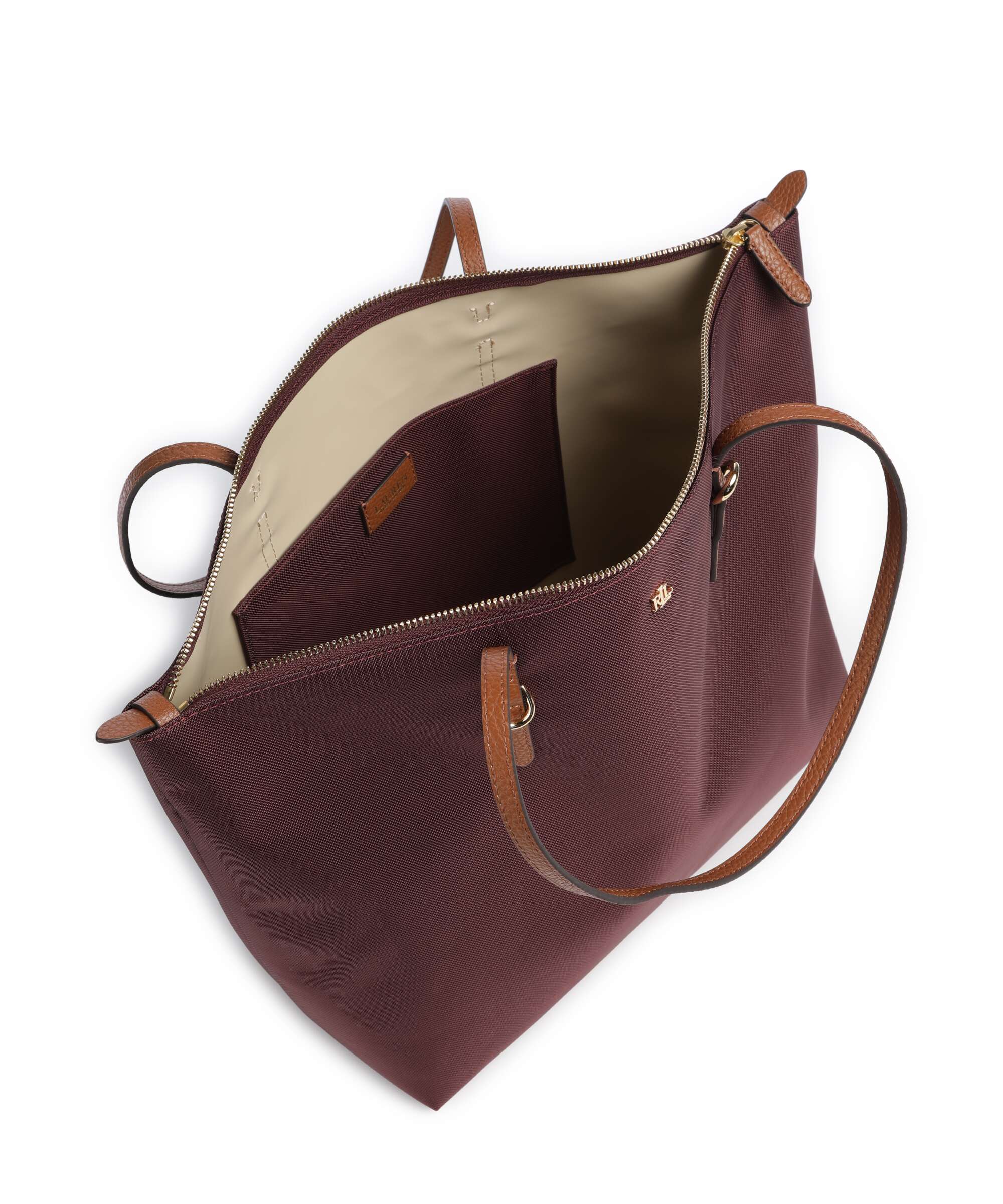 Lauren Ralph Lauren Keaton 31 Tote bag dark garnet/lauren tan