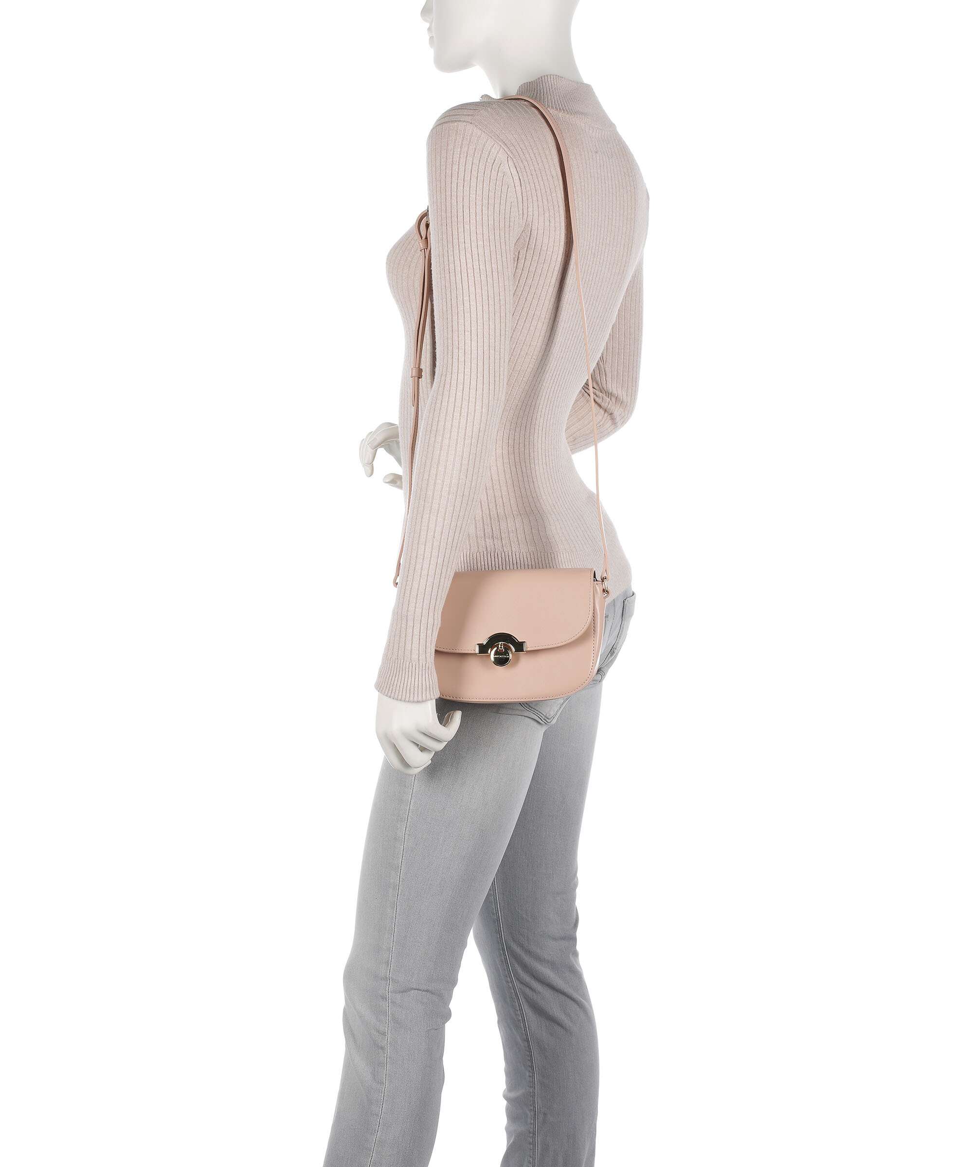 Lancaster Paris Médaille Crossbody bag nude