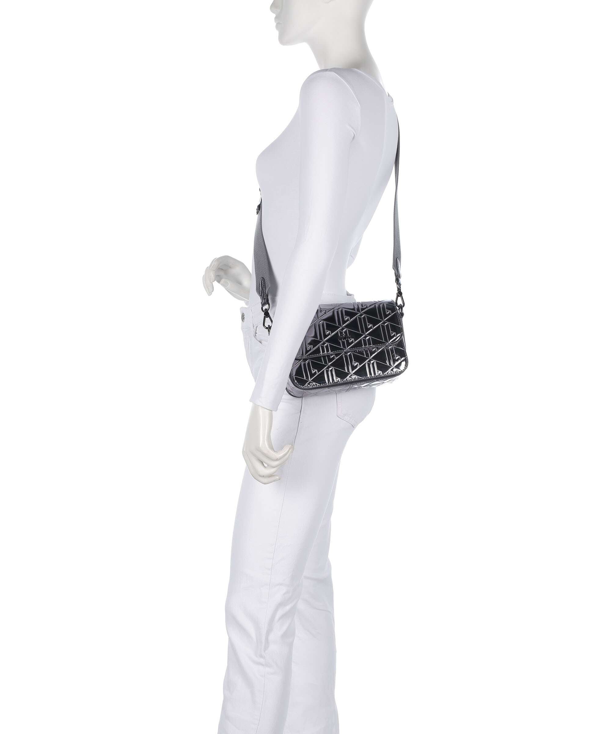 Lacoste Holiday Shoulder bag shiny dark silver