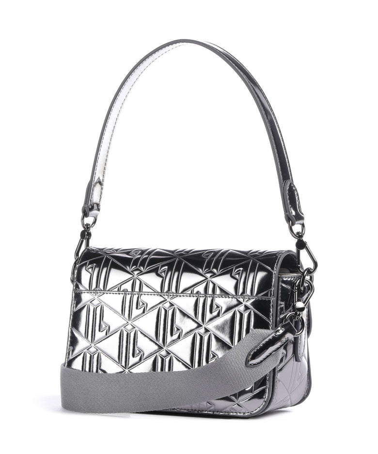 Lacoste Holiday Shoulder bag shiny dark silver
