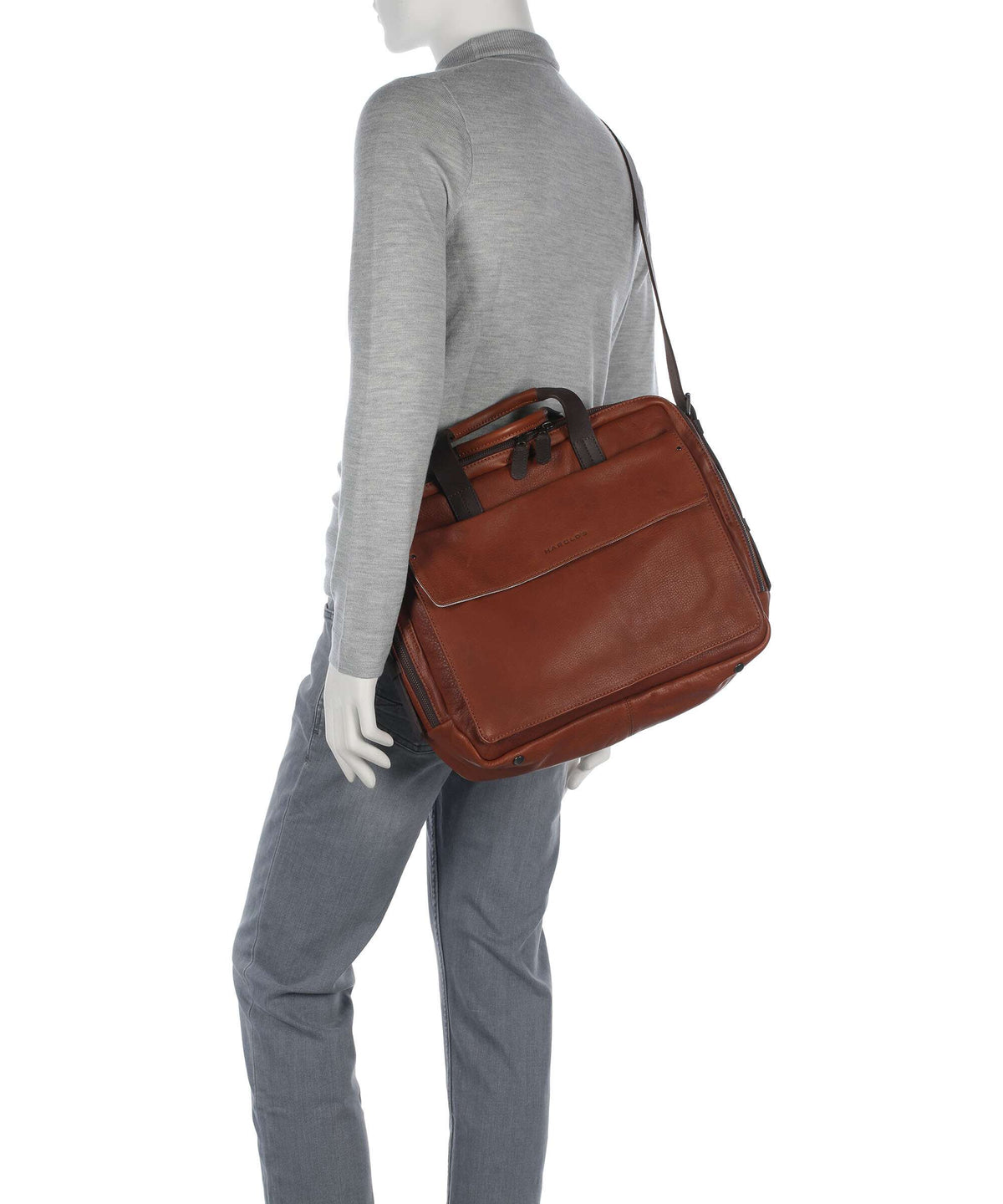 Harold's Ivy lane Briefcase cognac