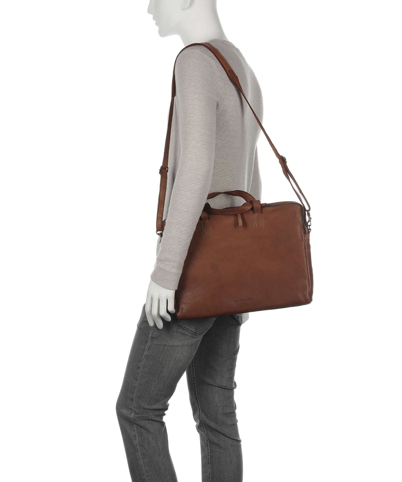 Harold's Submarine Briefcase cognac