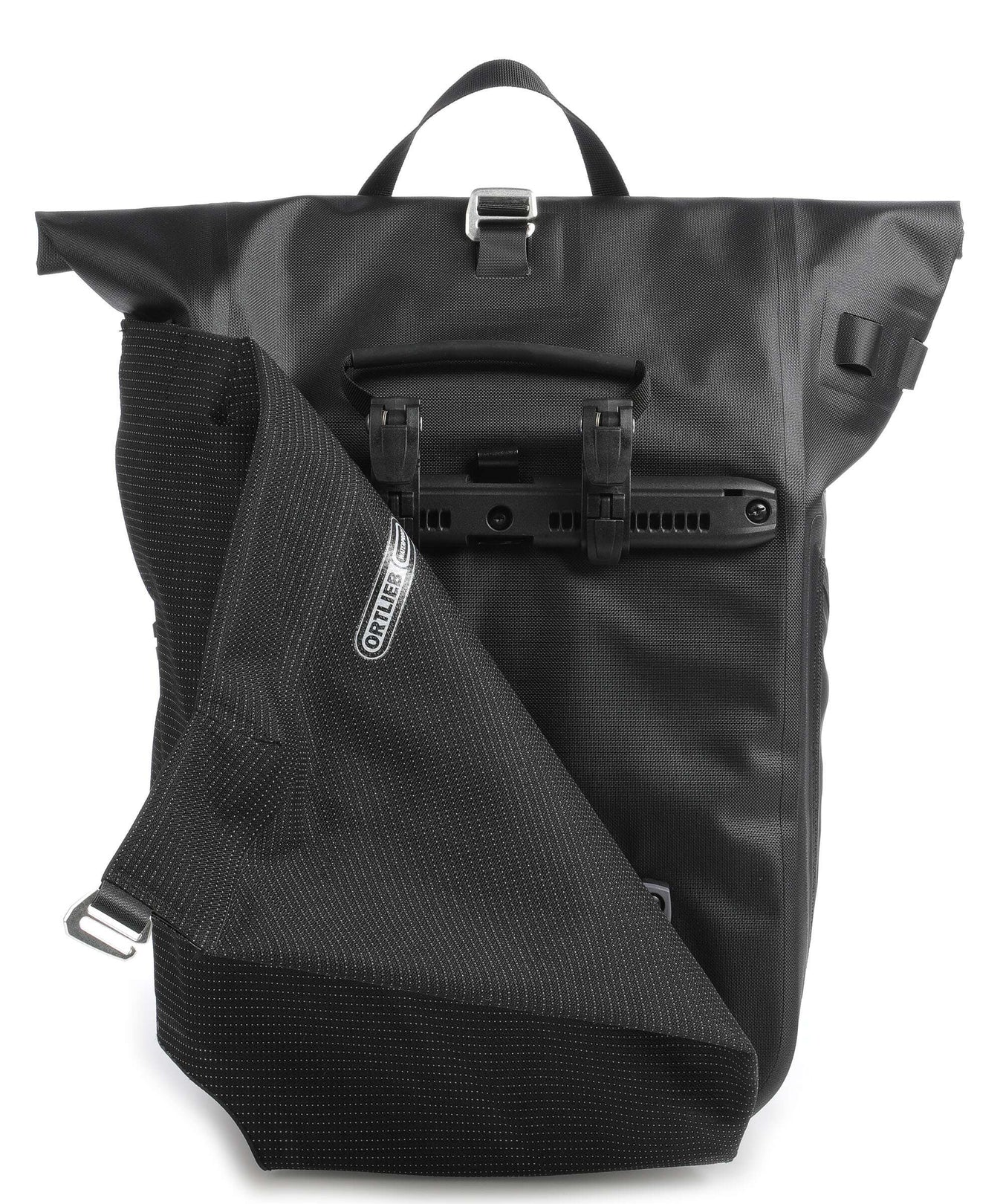 Ortlieb Vario High-Vis 26 Rolltop backpack black reflective