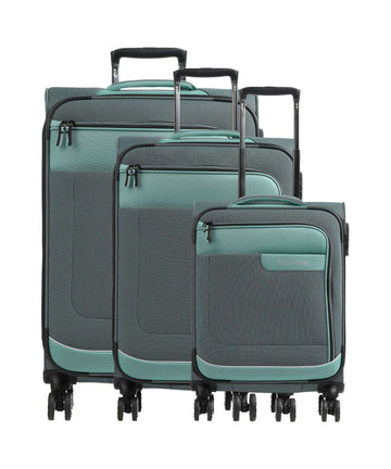 Travelite Viia Sada 4-kolesových kufrov eukalyptus