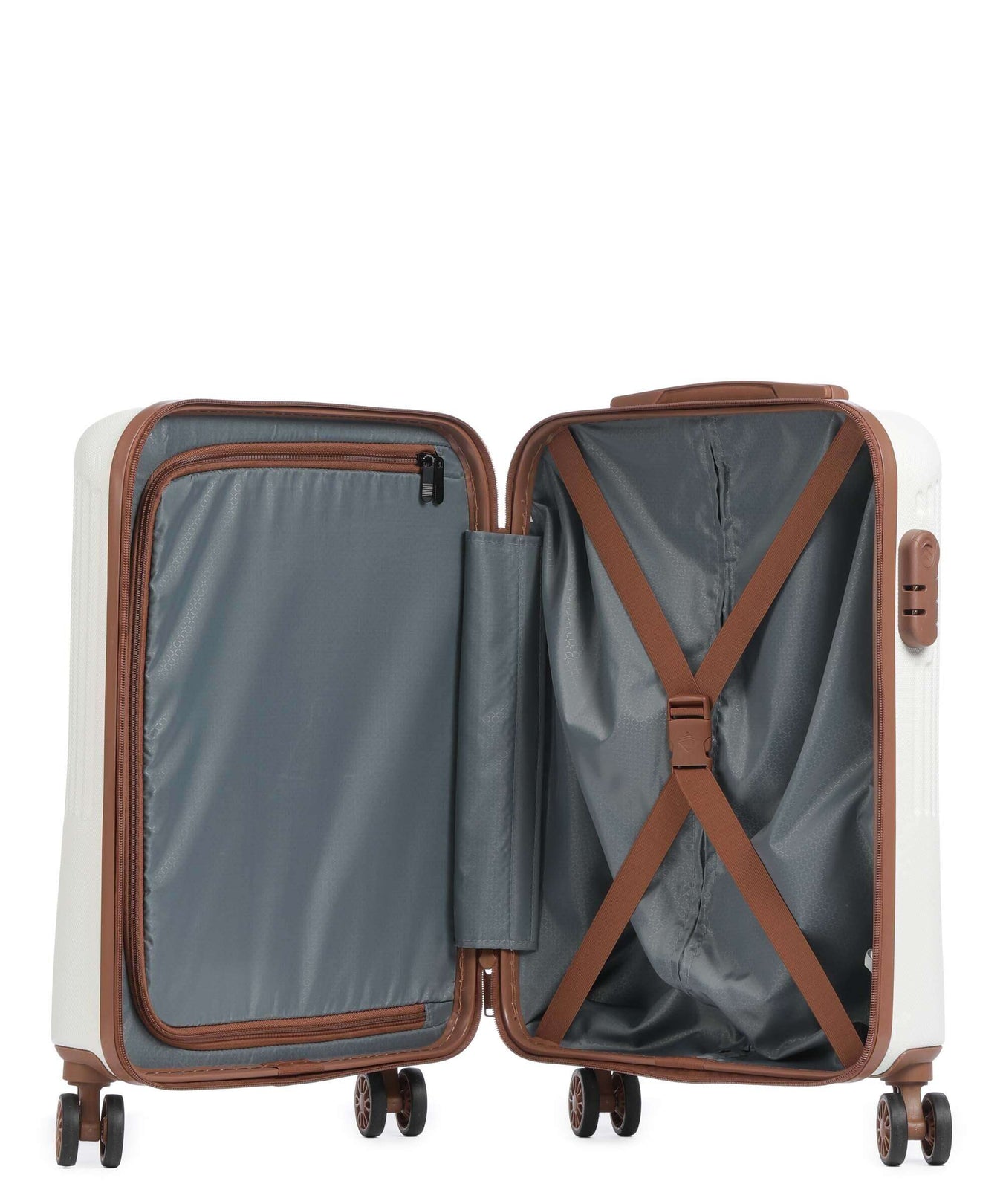 Travelite Bali Spinner (4 wheels) weiss/cognac