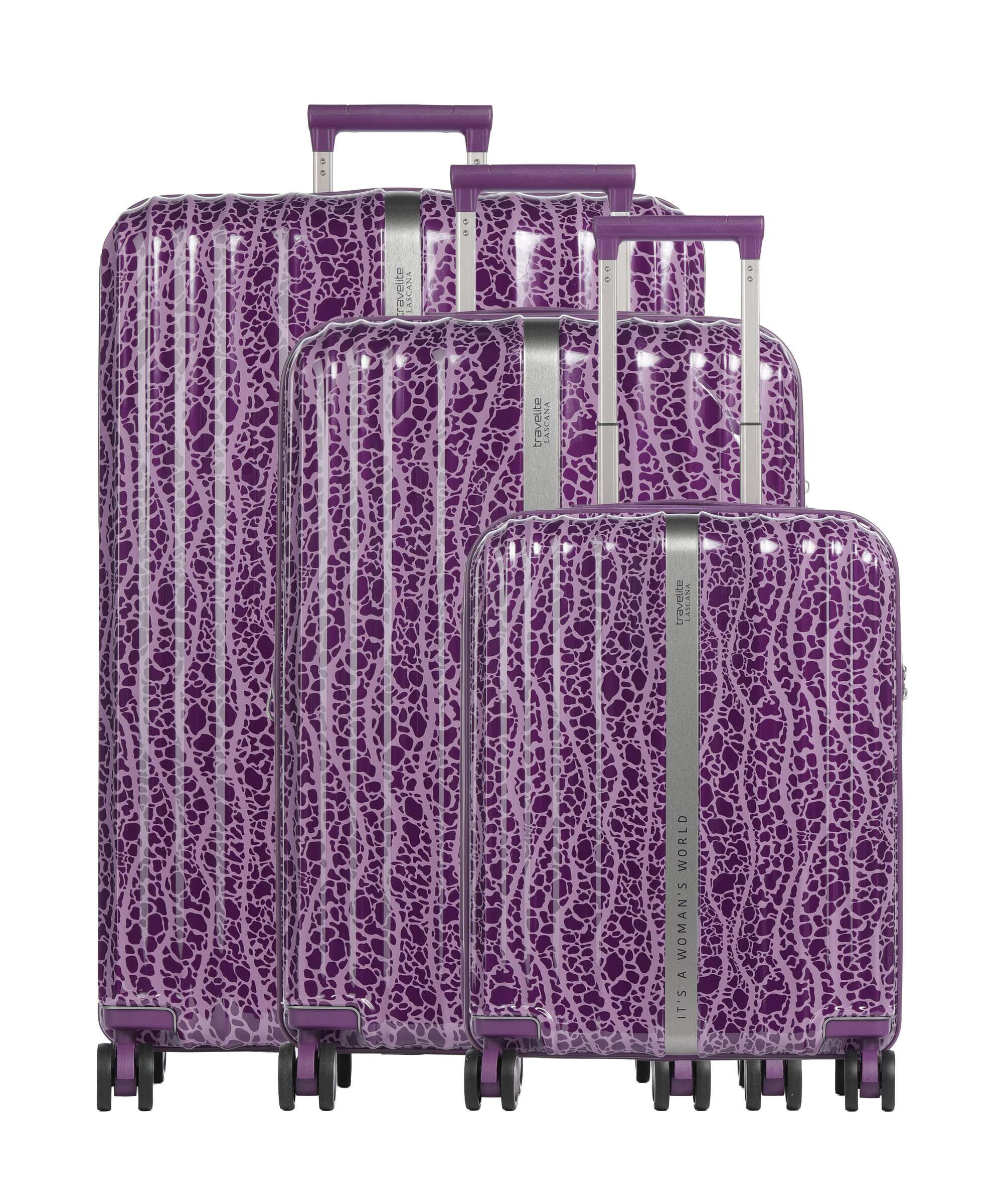 Travelite Lascana Edition Suitcase set (4 wheels) plum