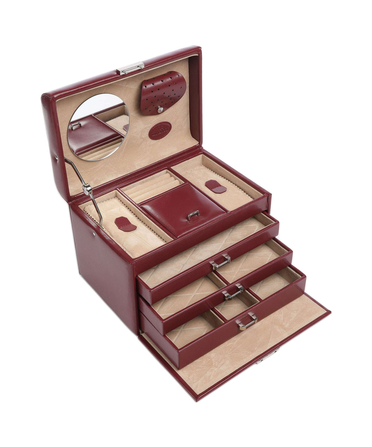 Windrose Merino 4 Etagen Jewelry box rot