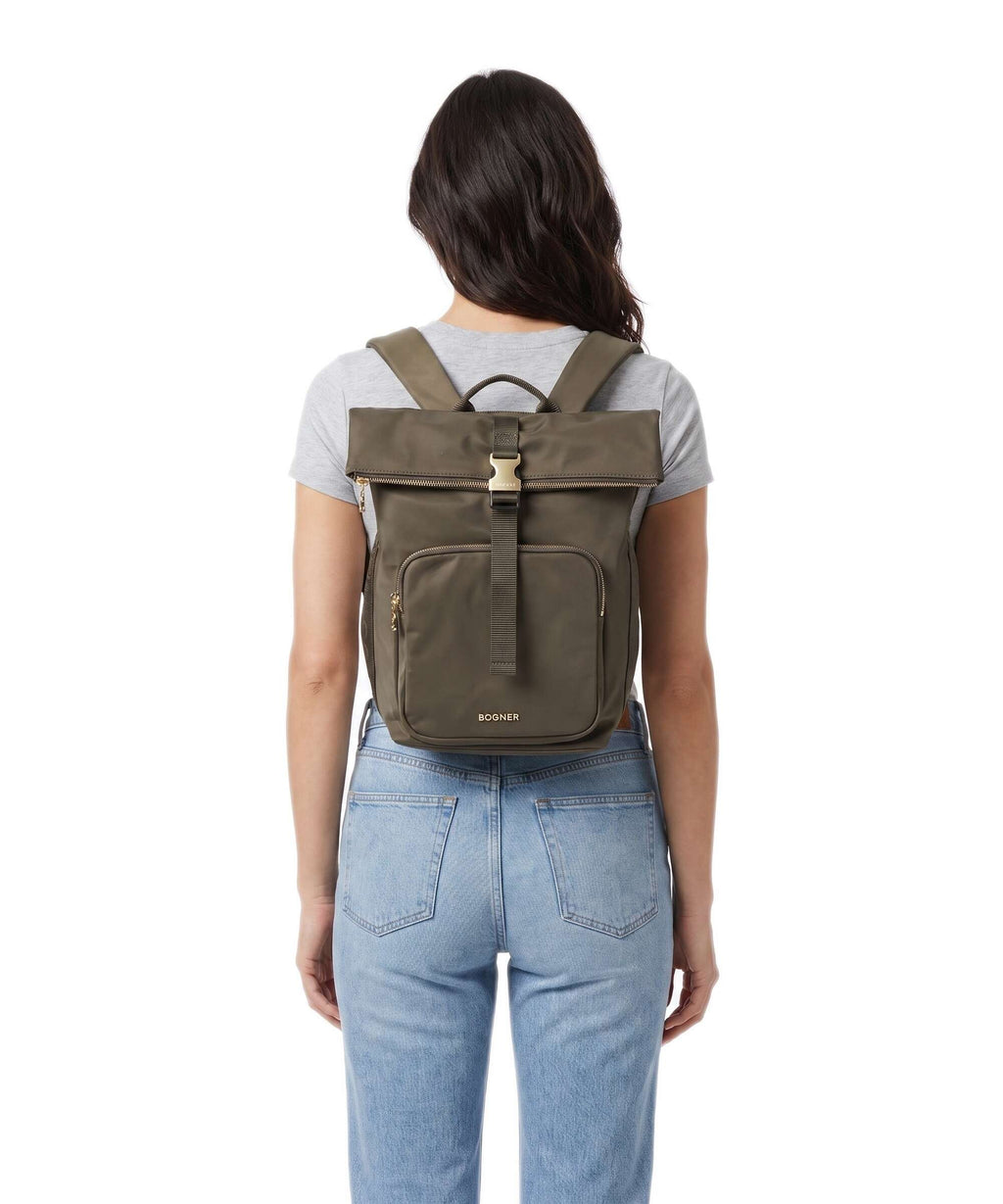Bogner Klosters Neve Eike Rolltop backpack dark olive