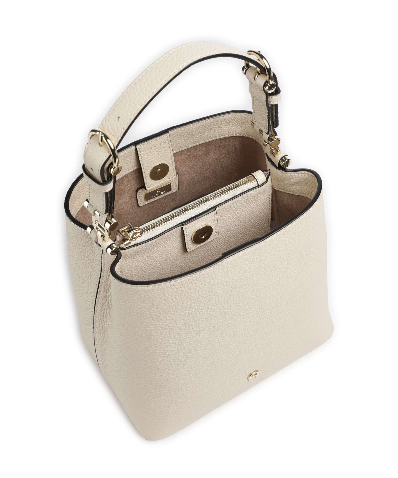 Aigner Delia S Bucket bag macadamia white