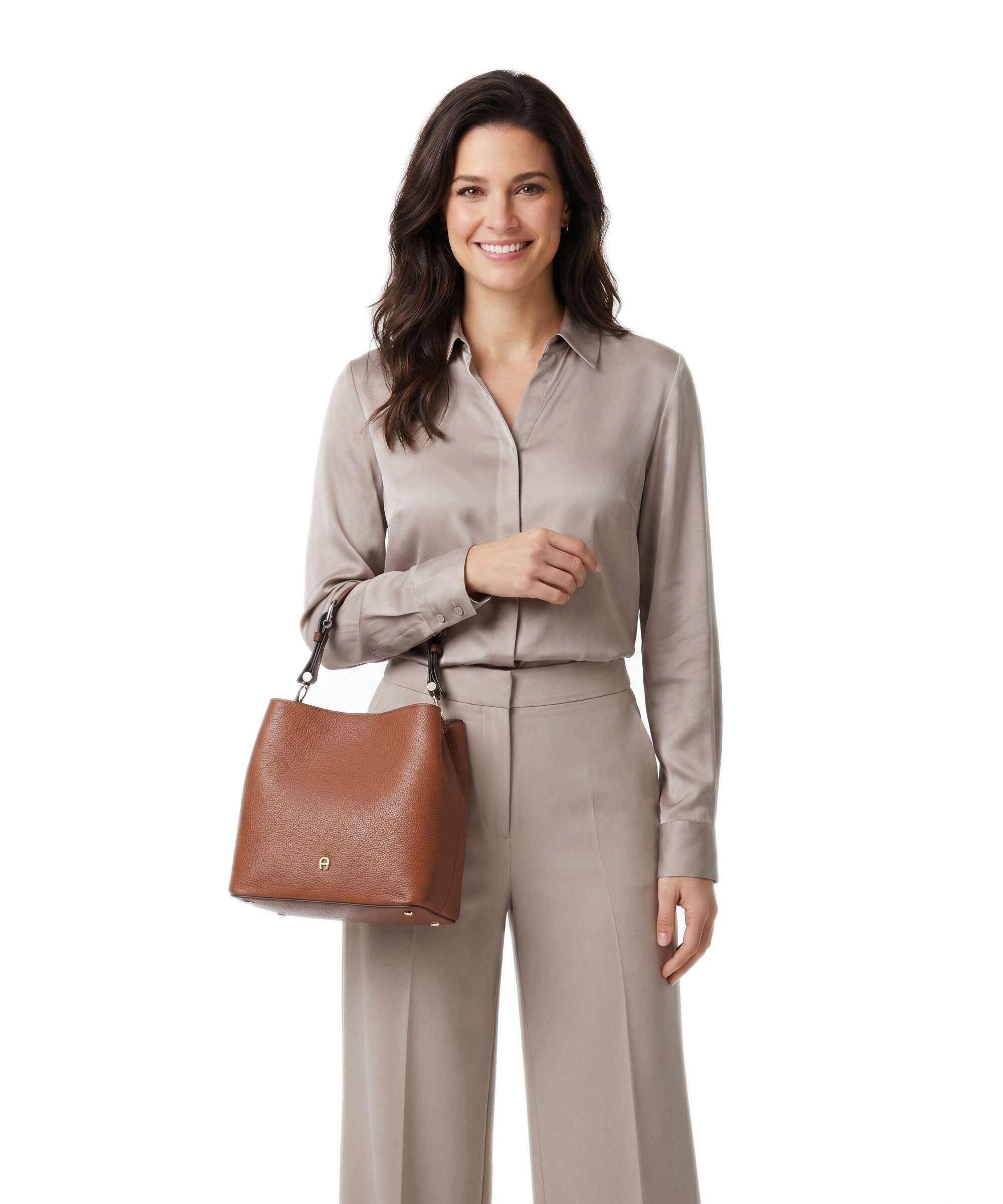 Aigner Delia S Bucket bag cognac brown