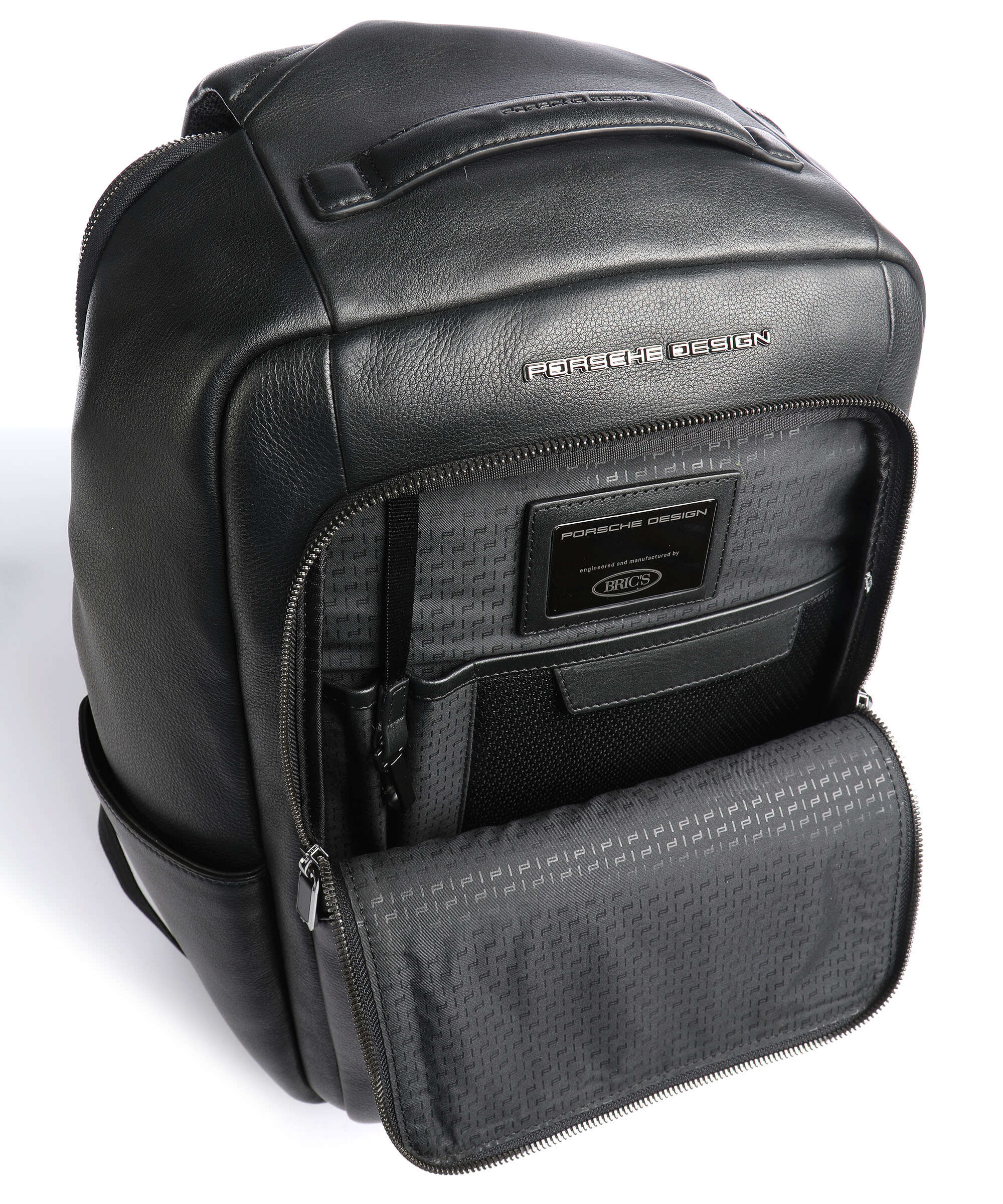 Porsche Design Roadster Leather Laptop backpack black