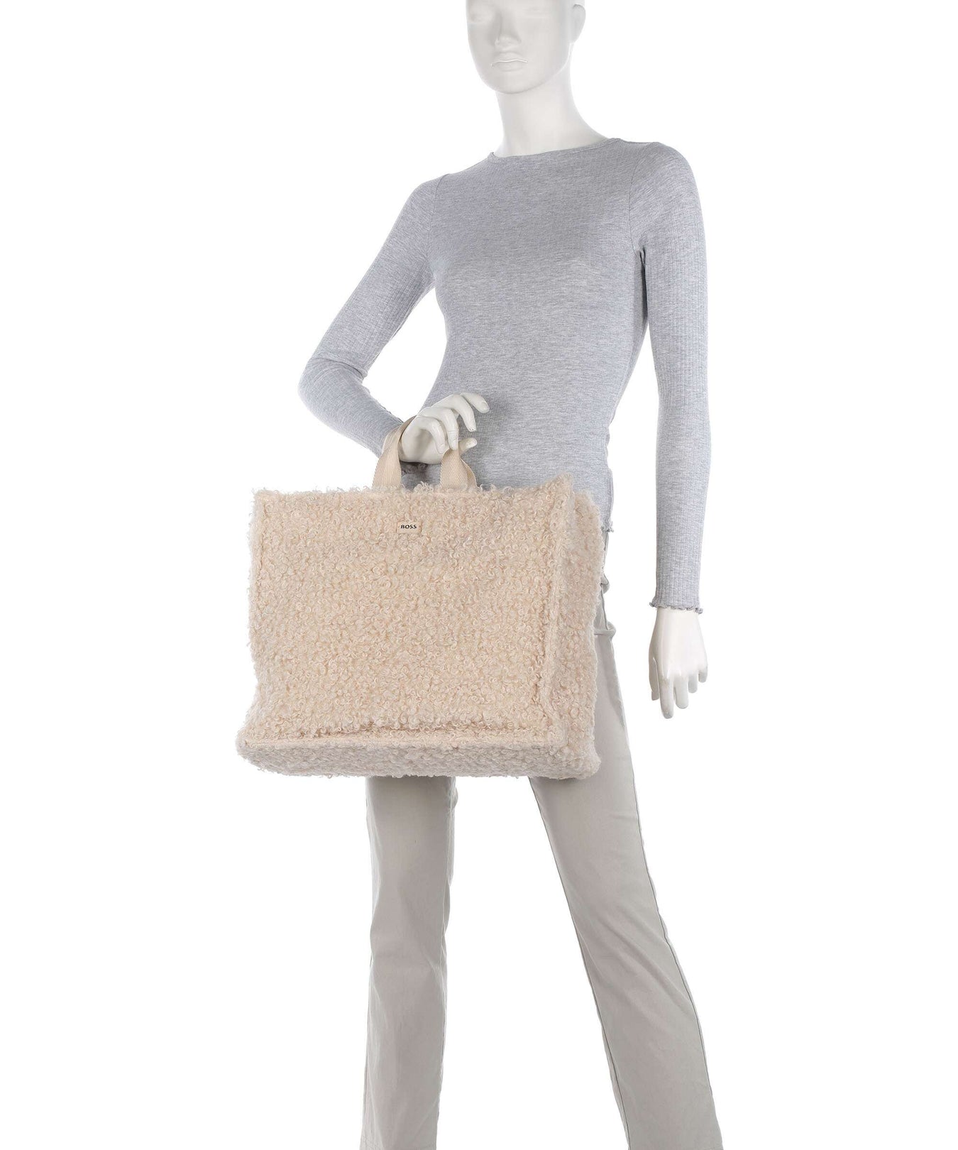 BOSS Deva Tote bag light beige